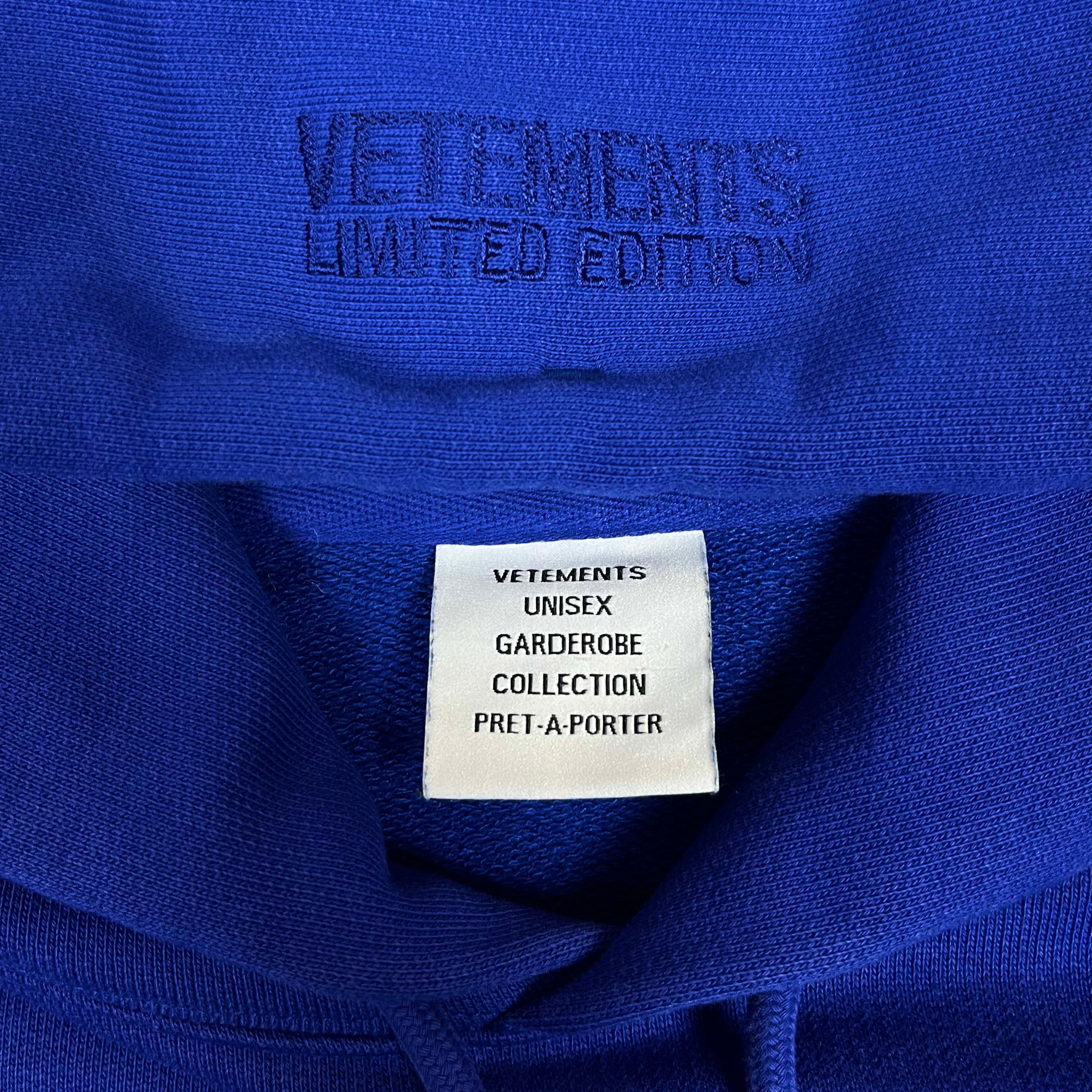 Vetements Blue Dolphins Heart Logo Hoodie