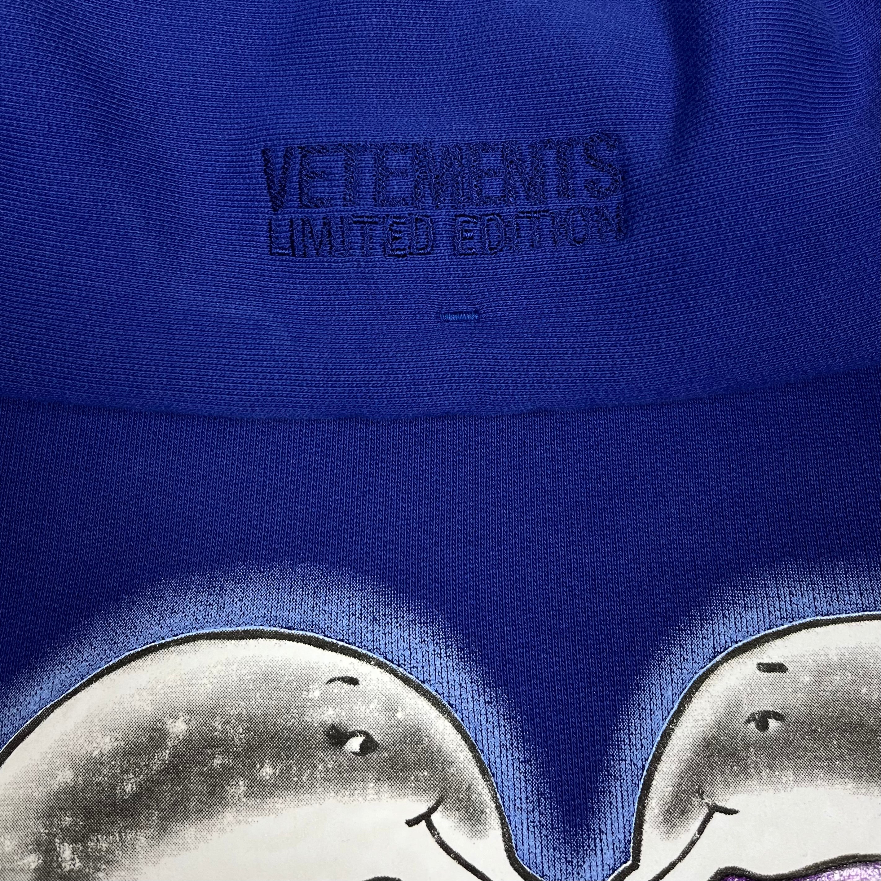 Vetements Blue Dolphins Heart Logo Hoodie