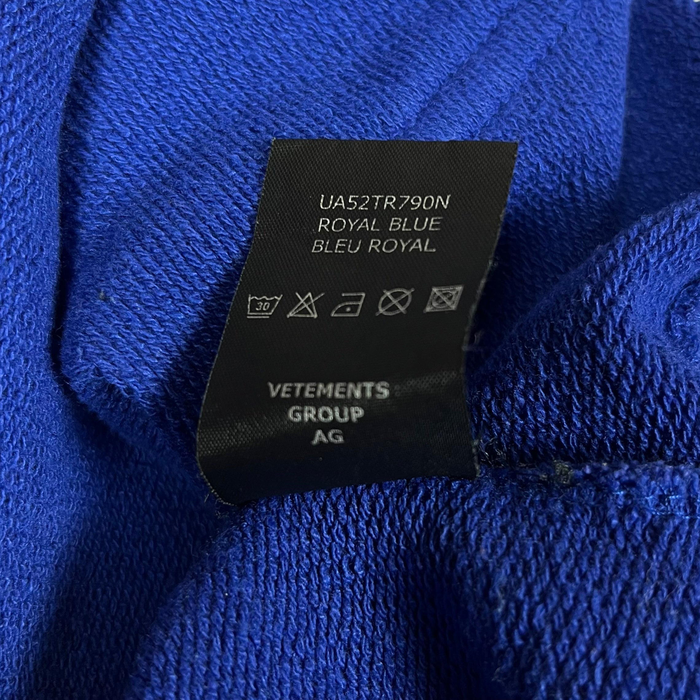 Vetements Blue Dolphins Heart Logo Hoodie