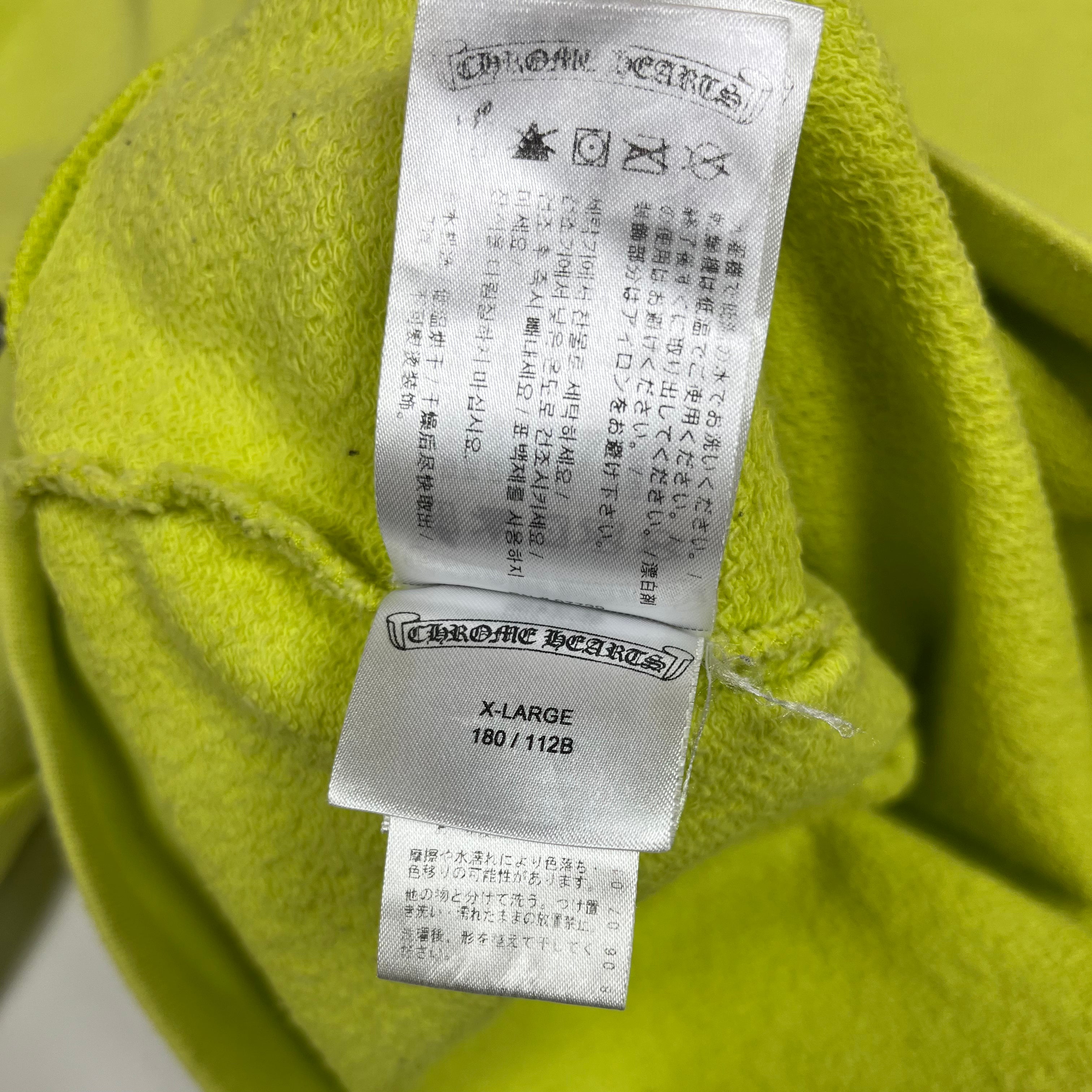 Chrome Hearts Matty Boy Lime Green Link Crewneck