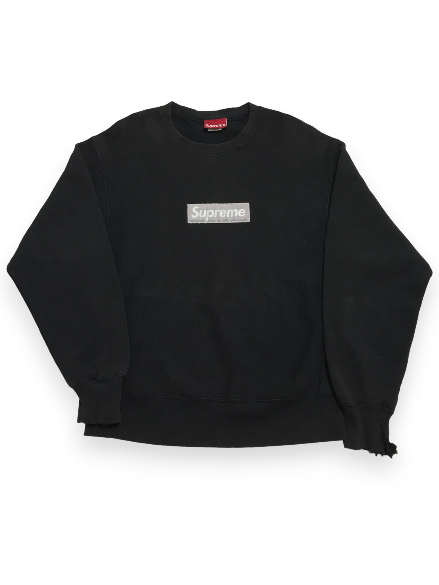 1995 Supreme Silver Nylon Box Logo Crewneck