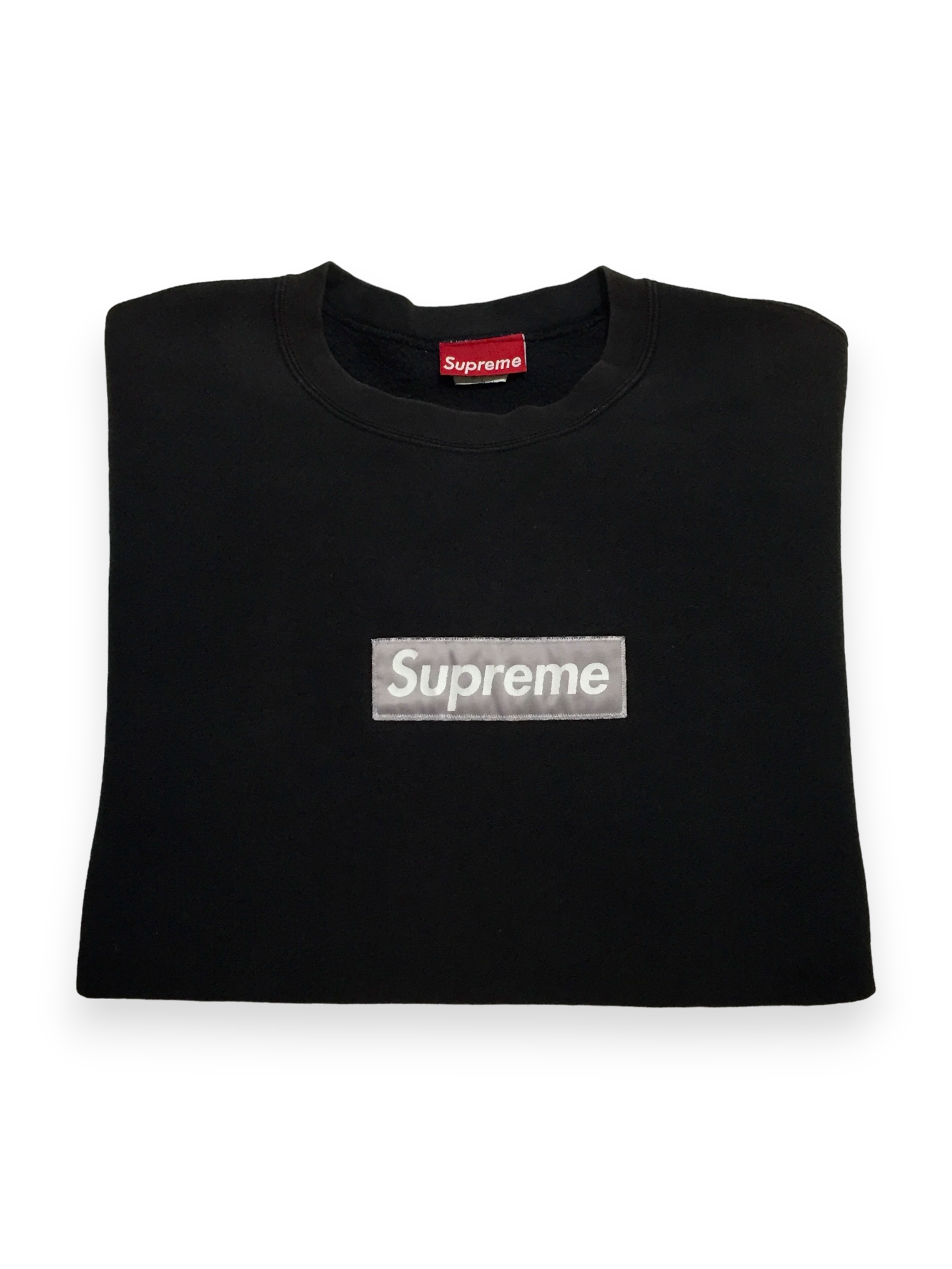 1995 Supreme Silver Nylon Box Logo Crewneck