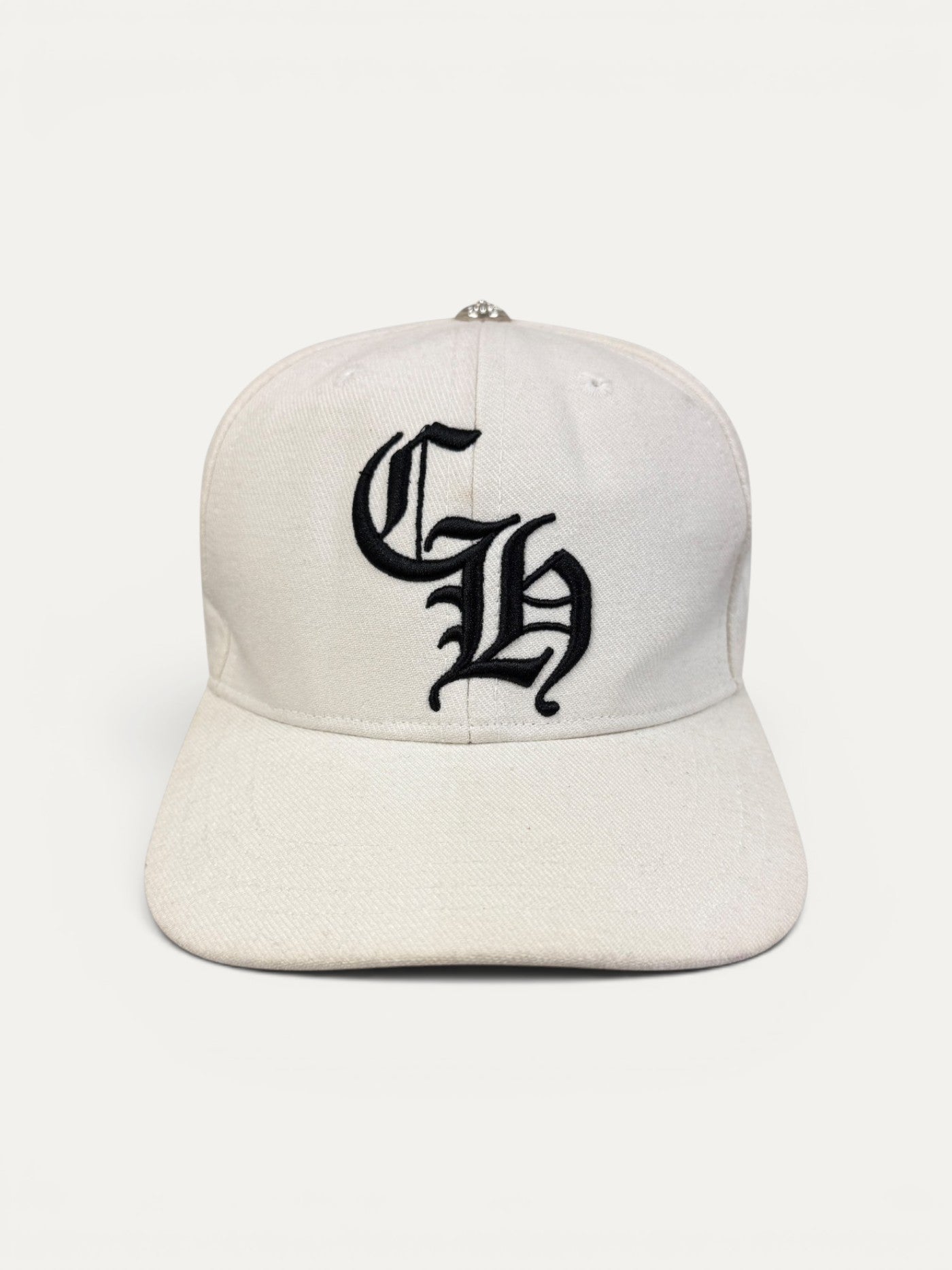 Chrome Hearts CH White Silver Button Cap