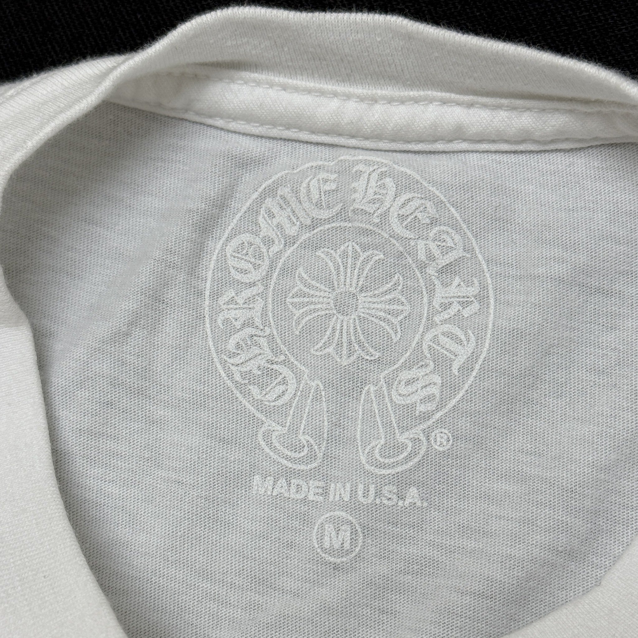 Chrome Hearts White Horseshoe Logo Longsleeve