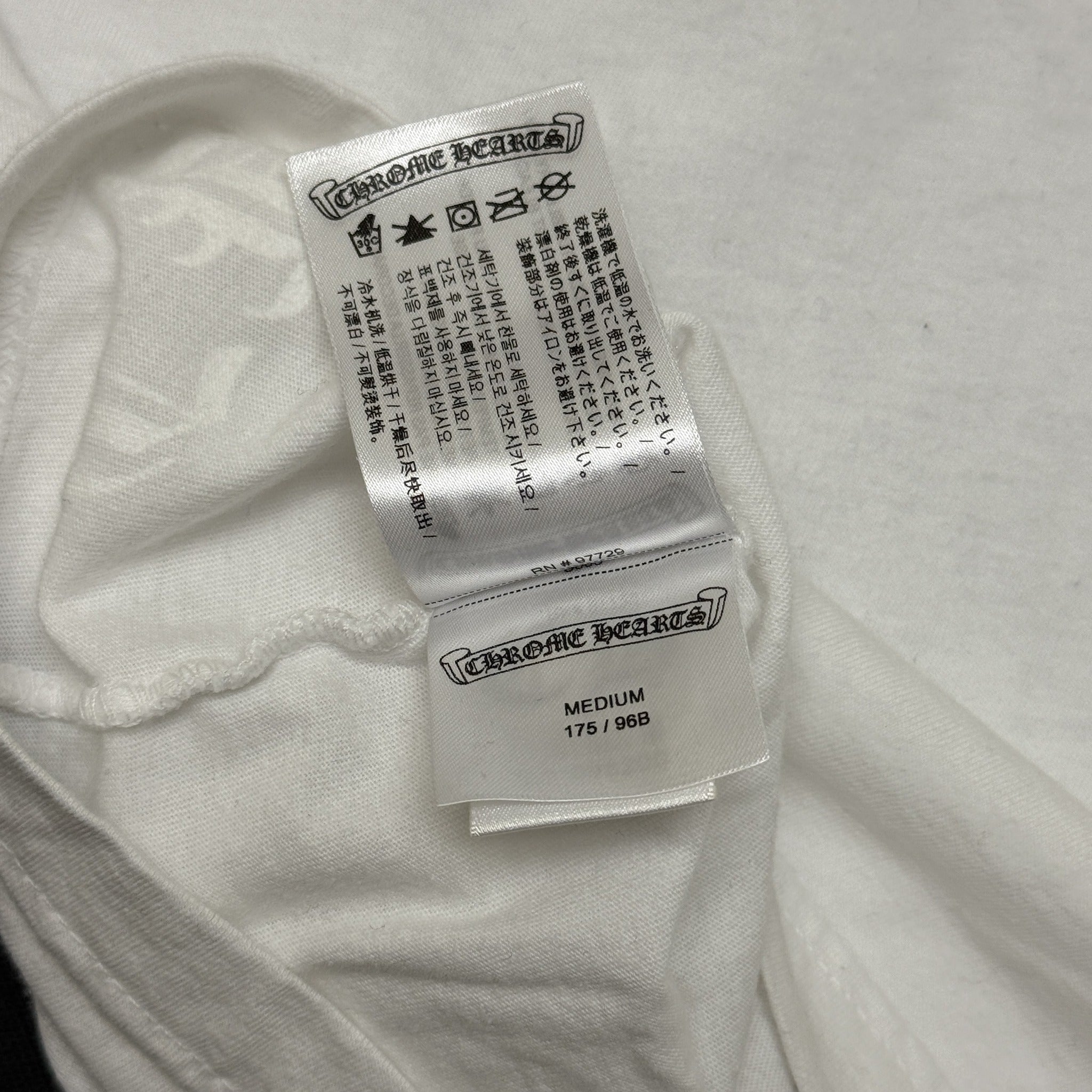 Chrome Hearts White Horseshoe Logo Longsleeve