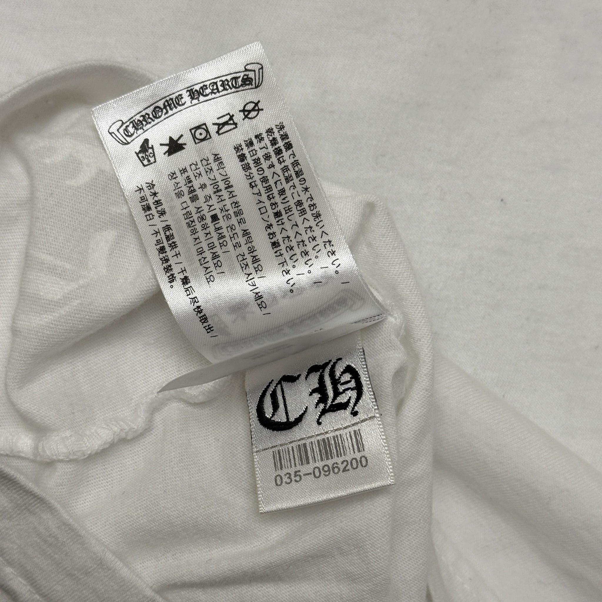 Chrome Hearts White Horseshoe Logo Longsleeve