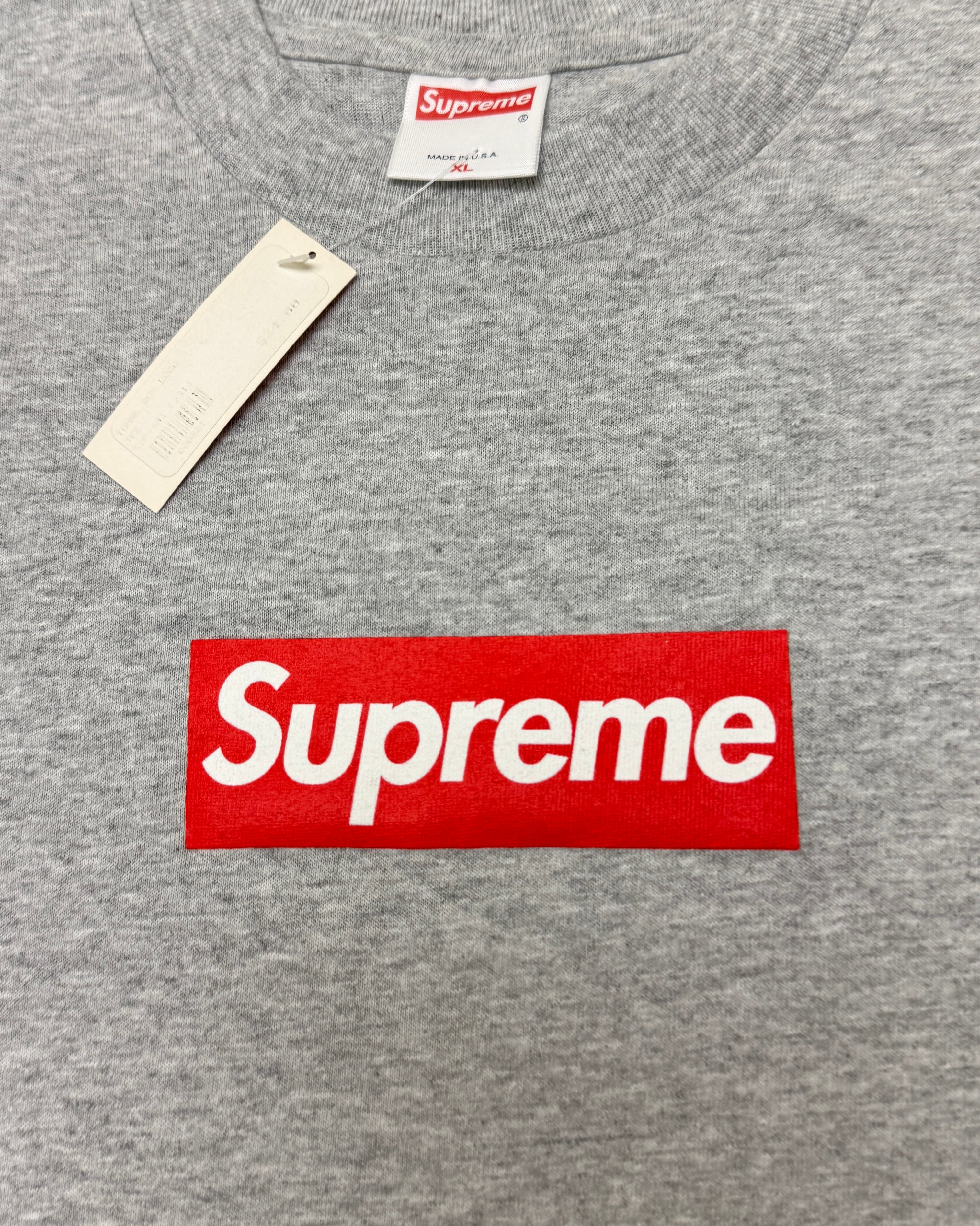 2003 Supreme Red Grey Box Logo Tee