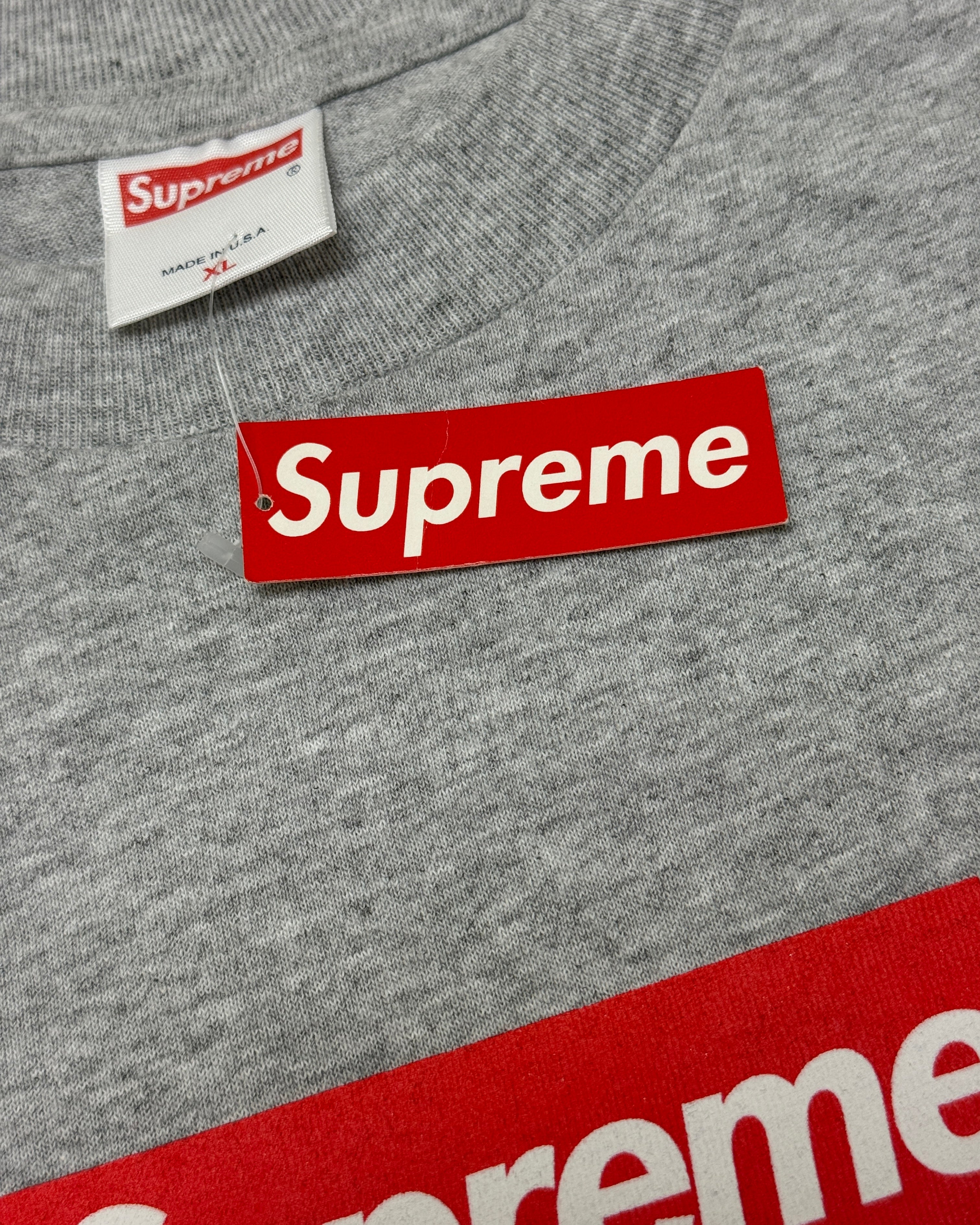 2003 Supreme Red Grey Box Logo Tee