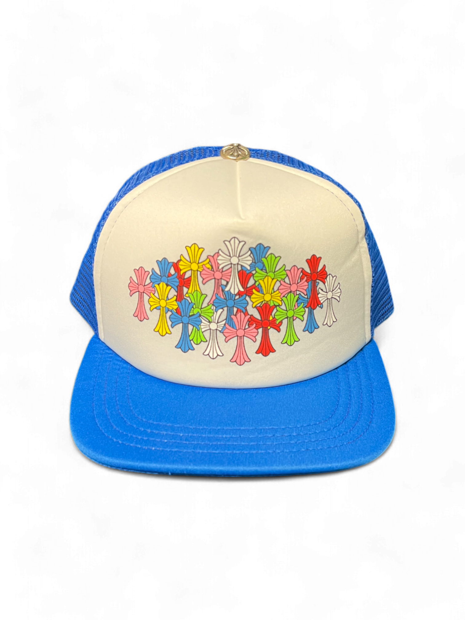 Chrome Hearts Blue Cemetery Multicolor Cross Cap