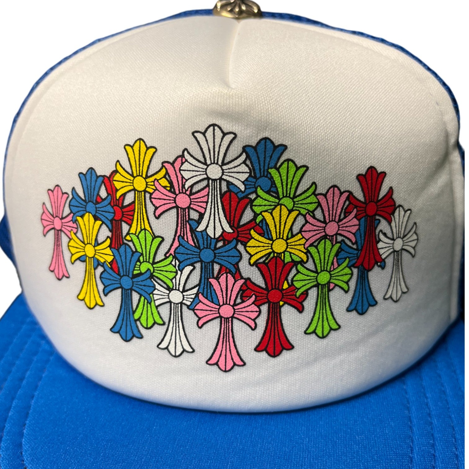 Chrome Hearts Blue Cemetery Multicolor Cross Cap