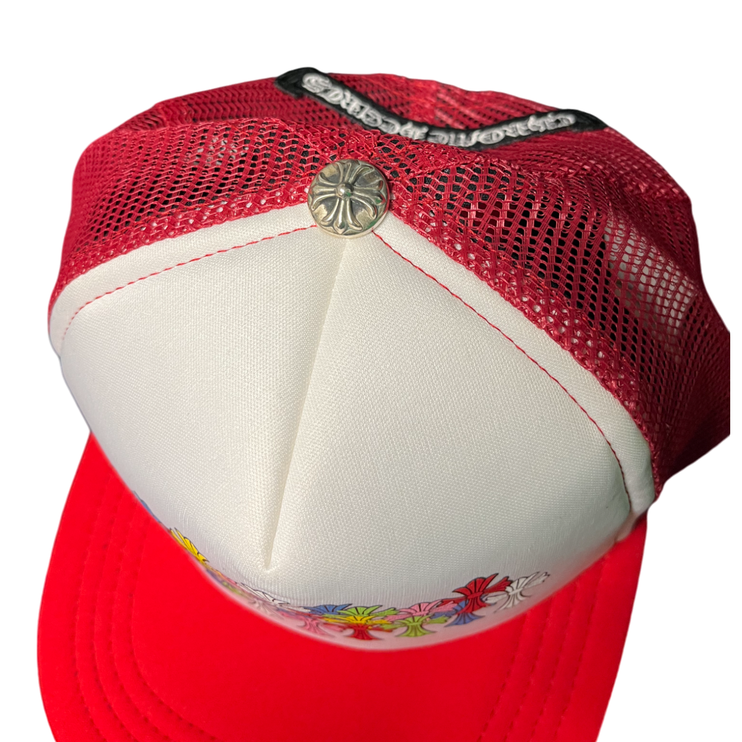 Chrome Hearts Red Cemetery Multicolor Cross Cap