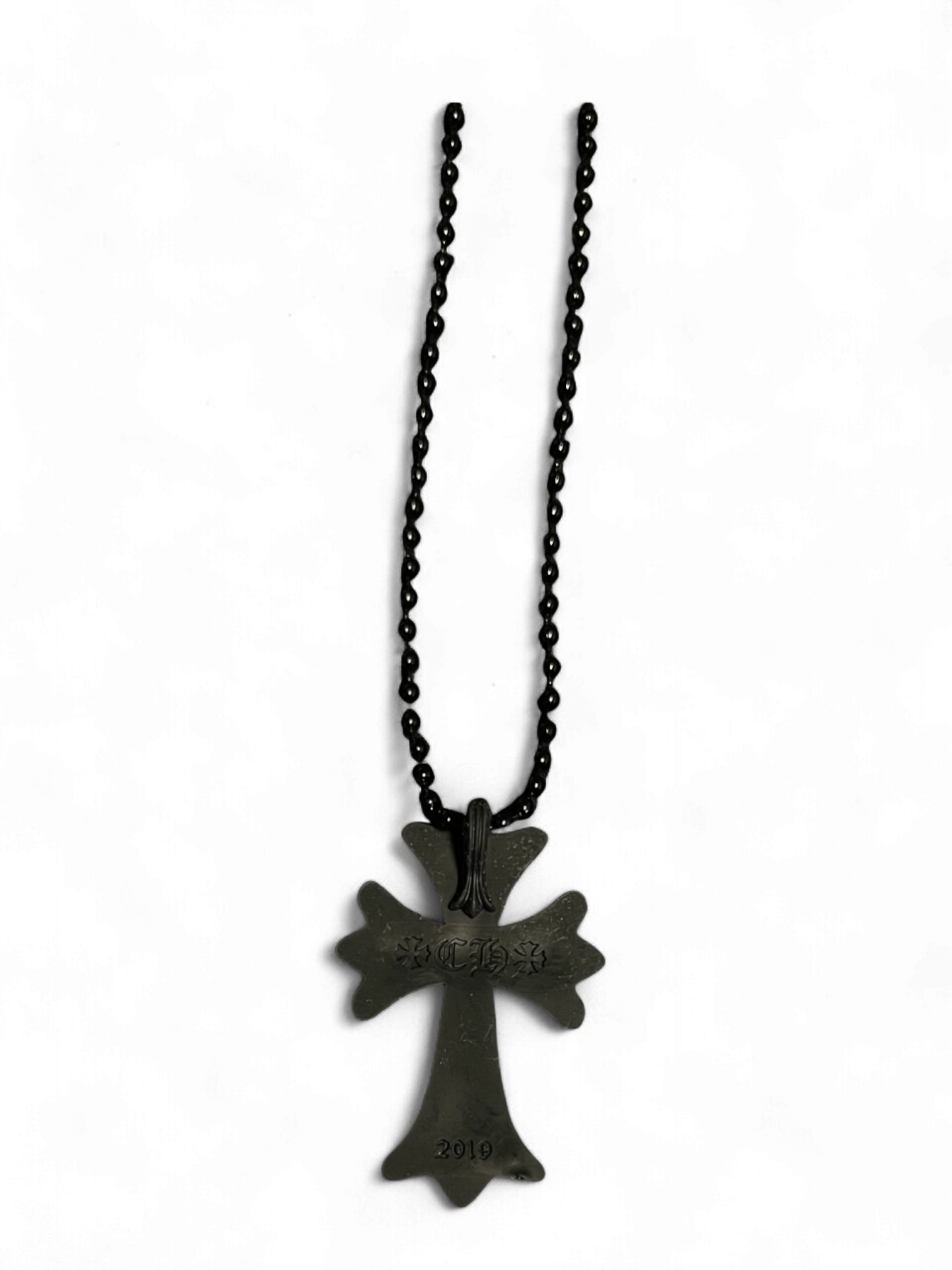 Chrome Hearts Black Silicone Cross Necklace