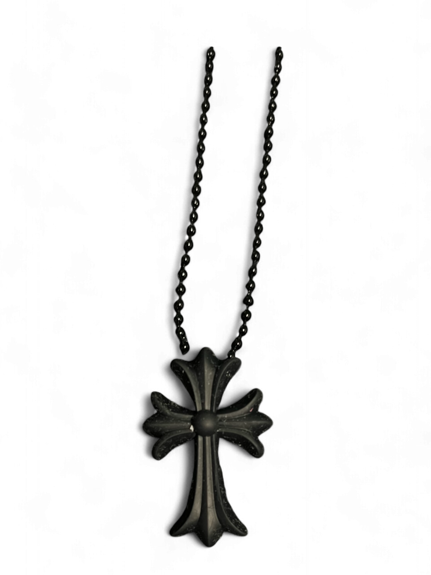 Chrome Hearts Black Silicone Cross Necklace