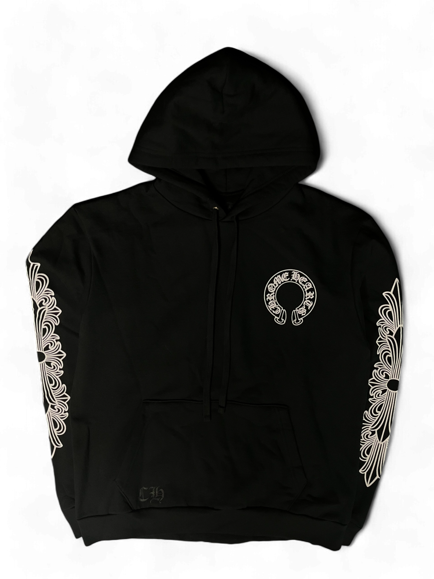 Chrome Hearts Black Horseshoe Logo Hoodie