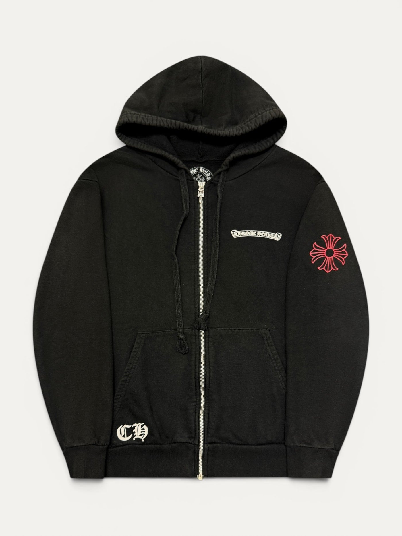 Chrome Hearts Vintage Black USA Scroll Logo Hoodie