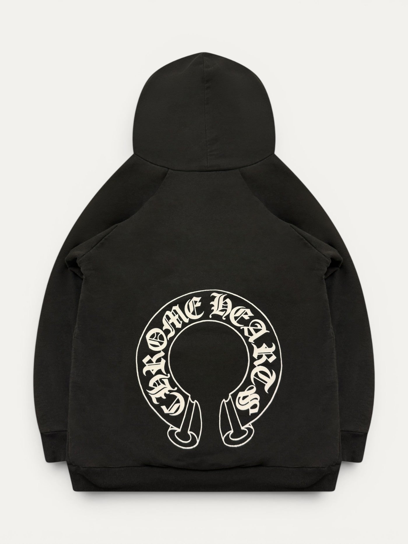 Chrome Hearts Vintage Black 'Fuck You' Horseshoe Thermal Hoodie