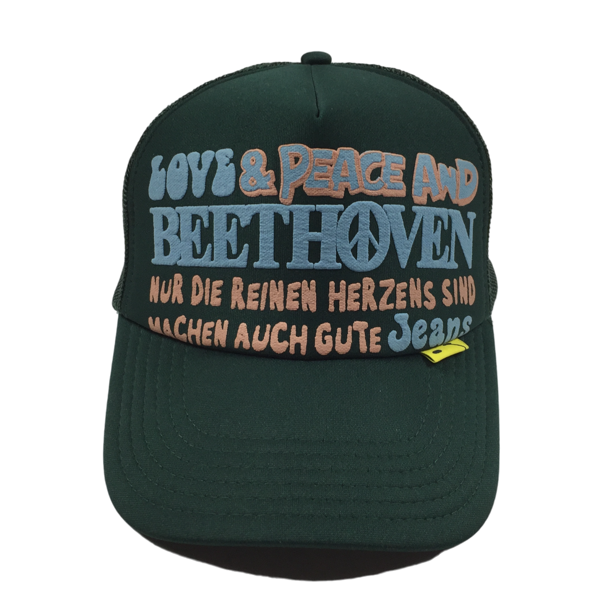 Kapital Love Peace Beethoven Green Trucker Cap