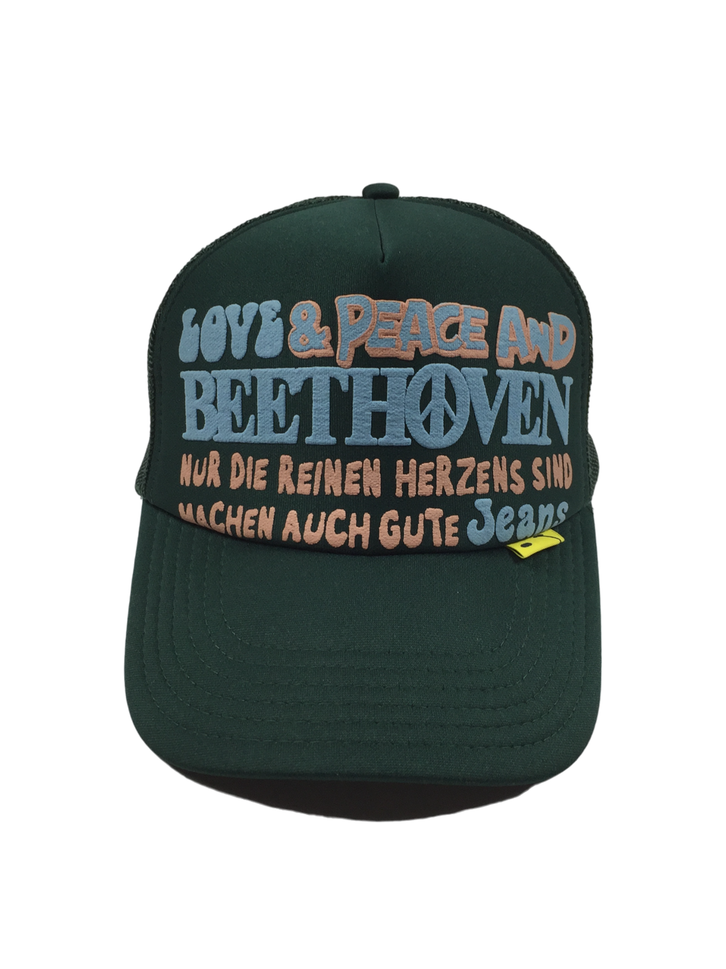 Kapital Love Peace Beethoven Green Trucker Cap