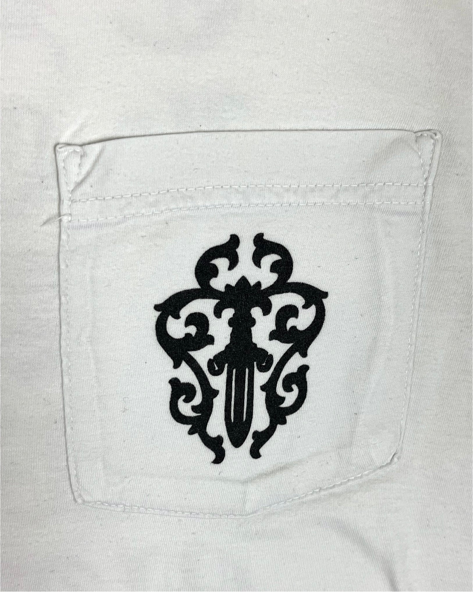 Chrome Hearts White Dagger Logo Longsleeve