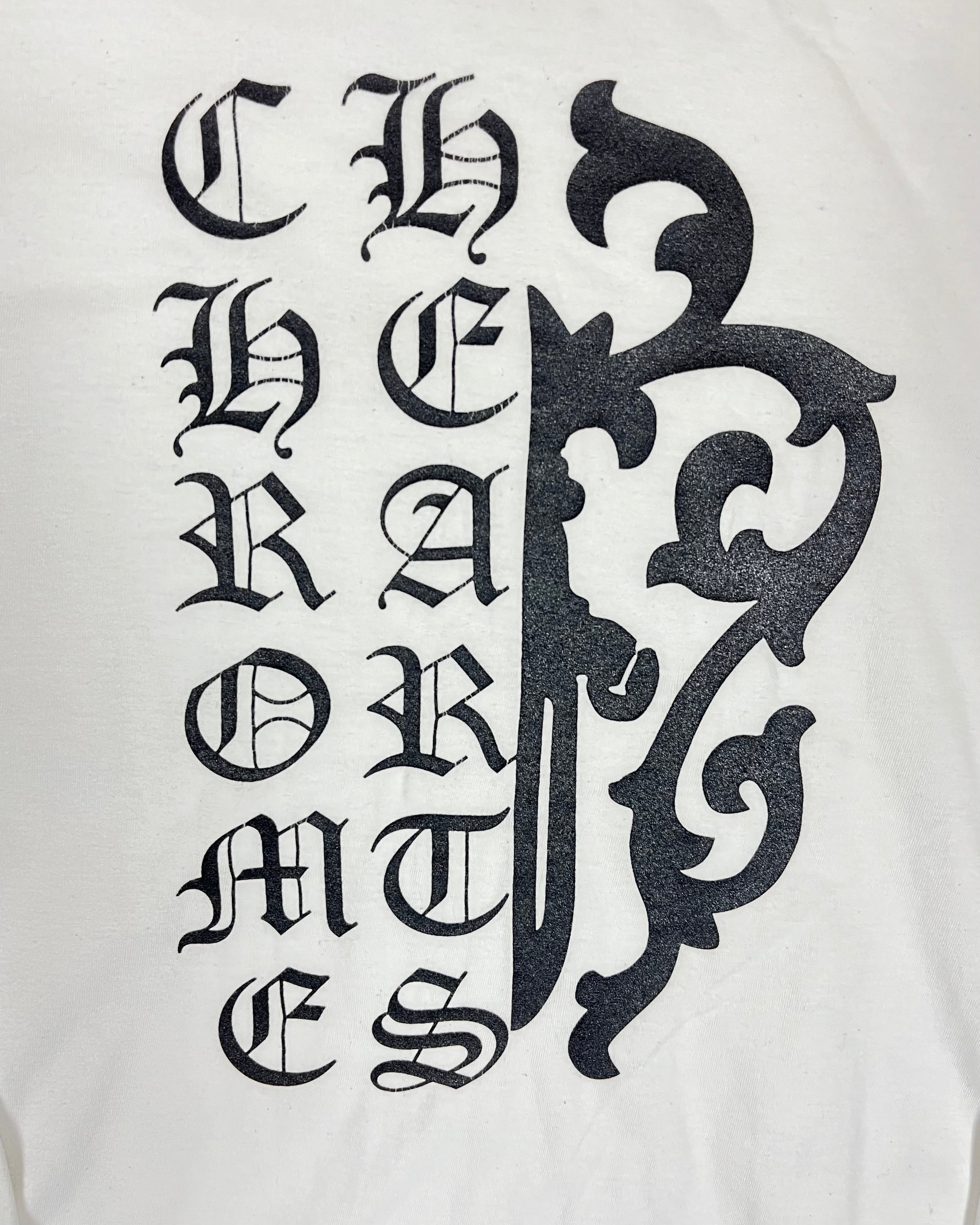 Chrome Hearts White Dagger Logo Longsleeve