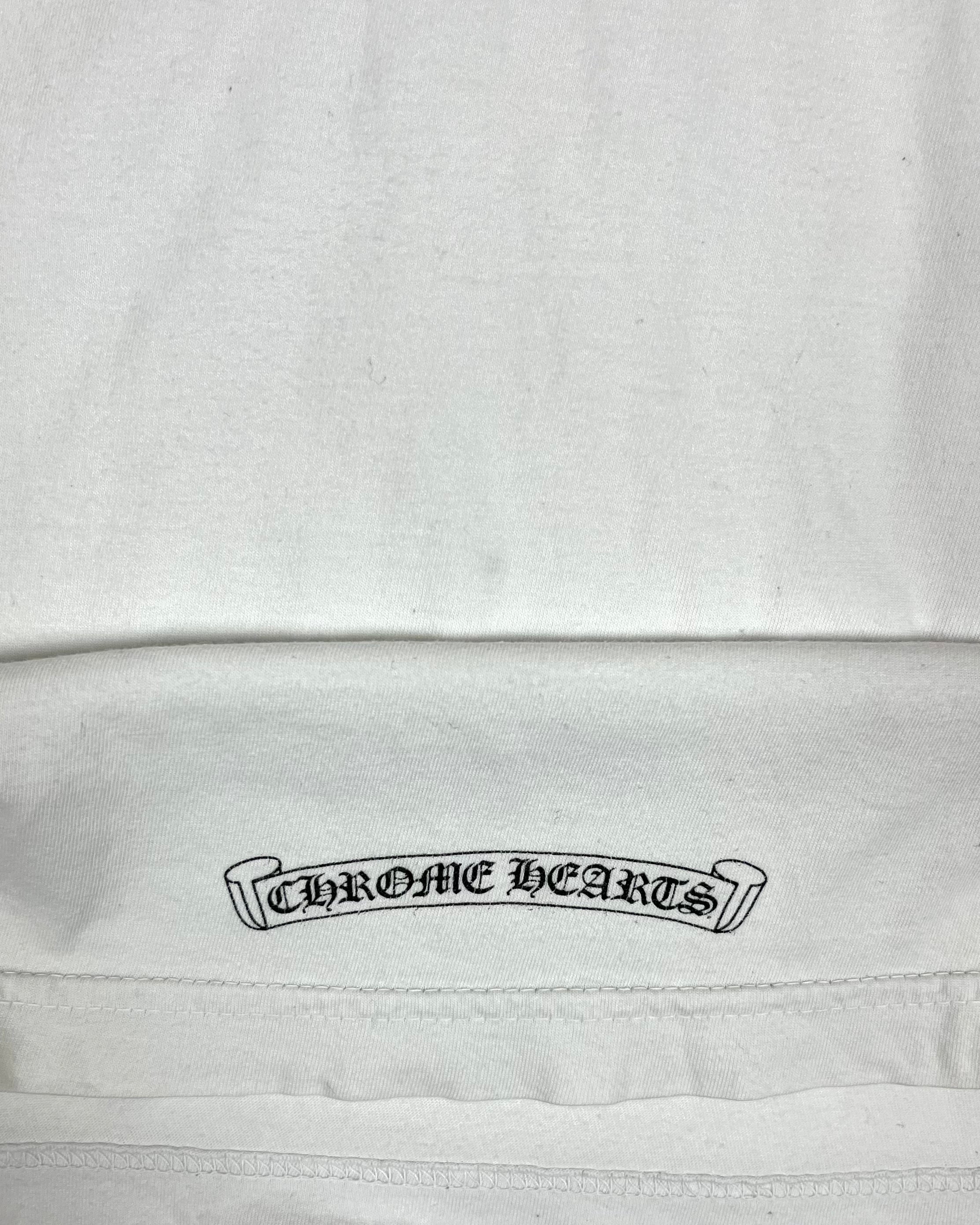 Chrome Hearts White Dagger Logo Longsleeve