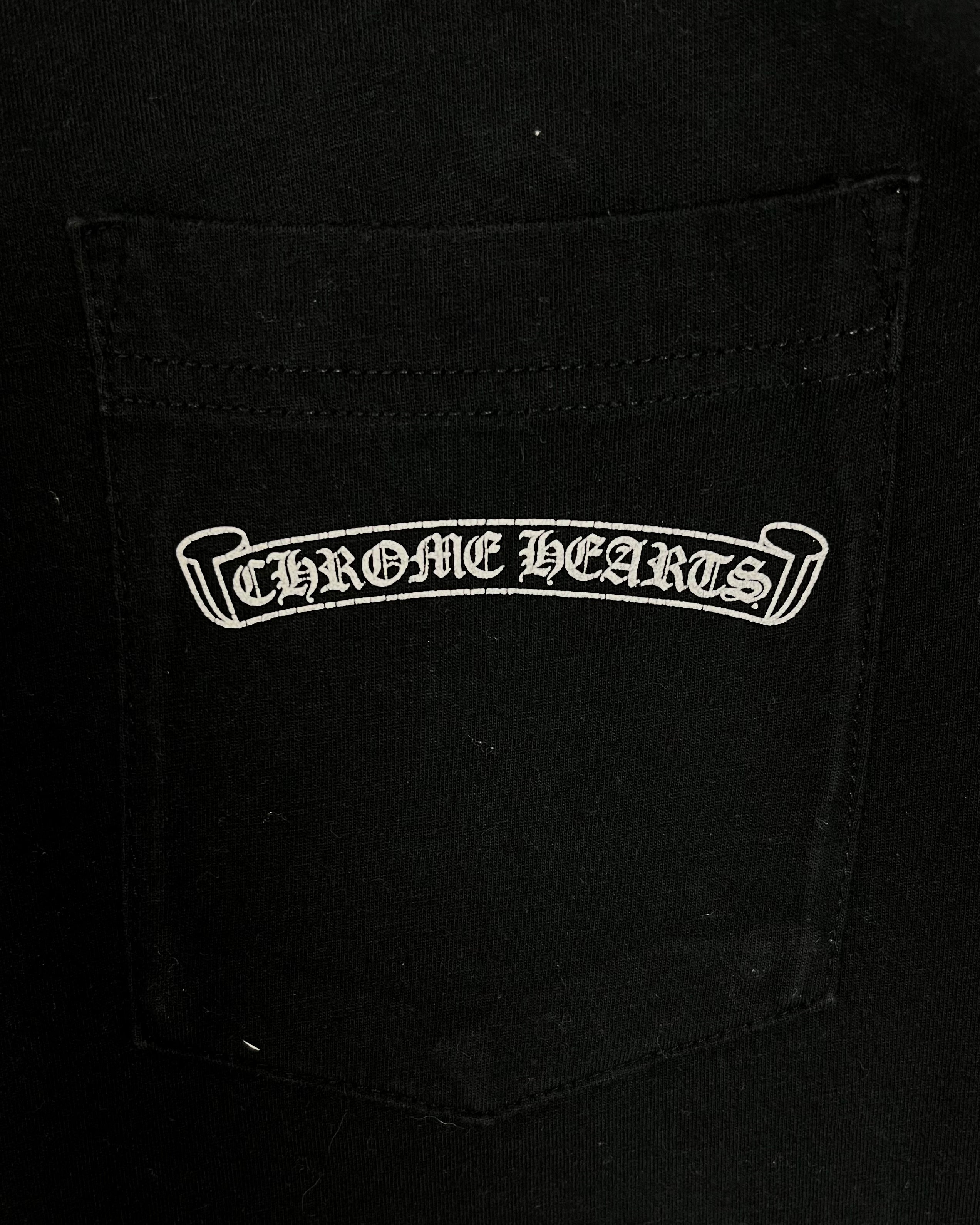 Chrome Hearts Black Spellout Logo Tee