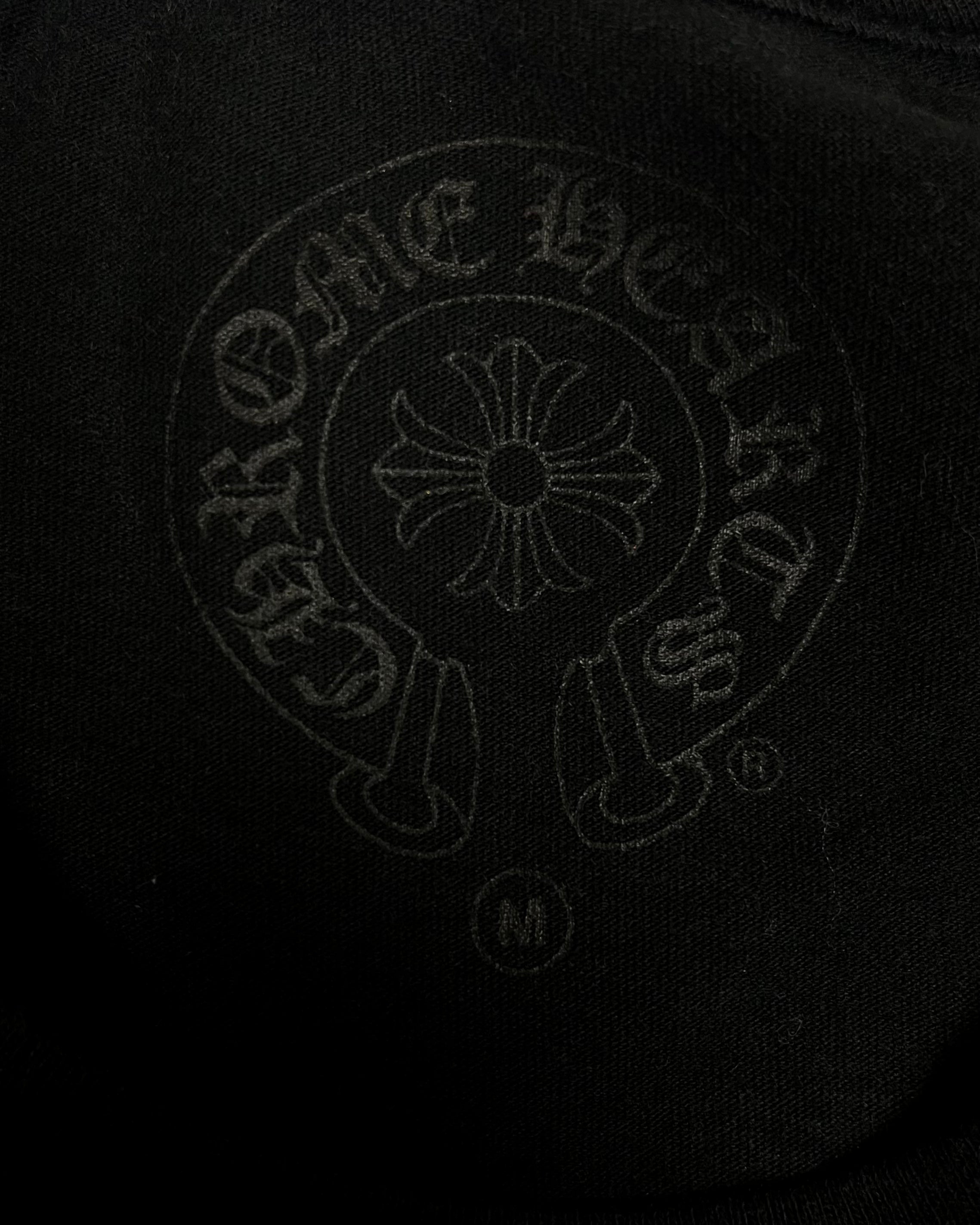 Chrome Hearts Black Spellout Logo Tee