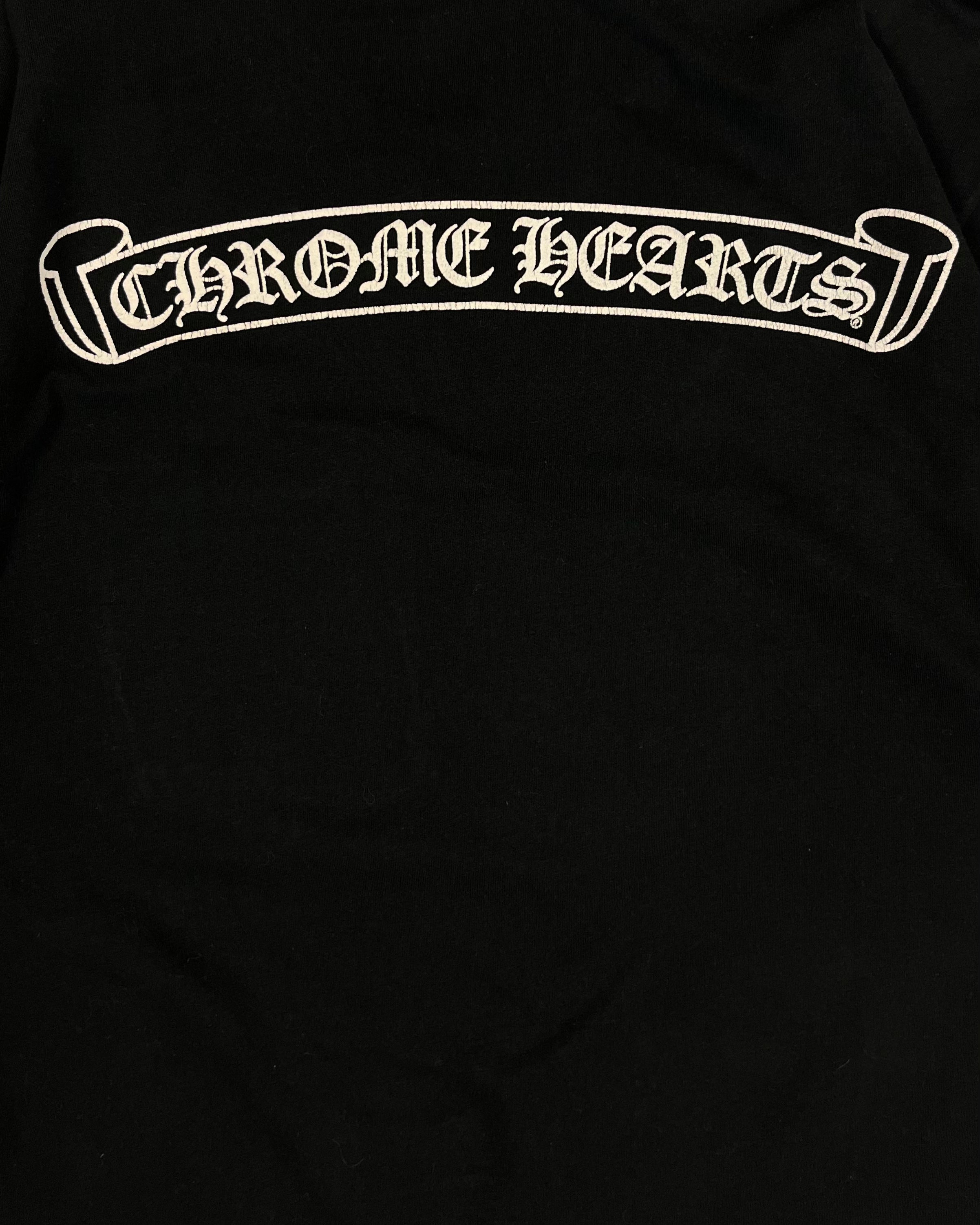 Chrome Hearts Black Spellout Logo Tee