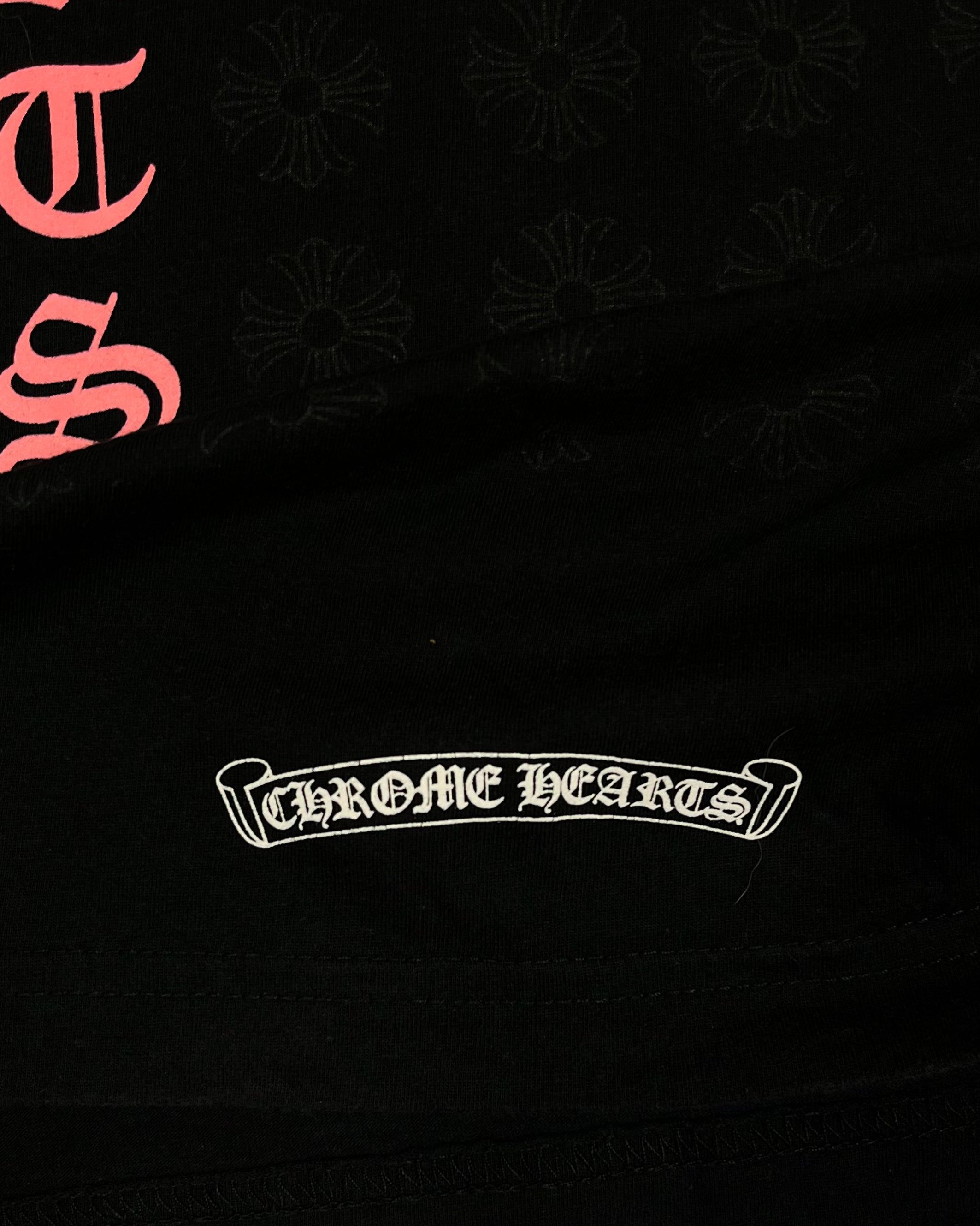 Chrome Hearts Black Hollywood Pink Tee