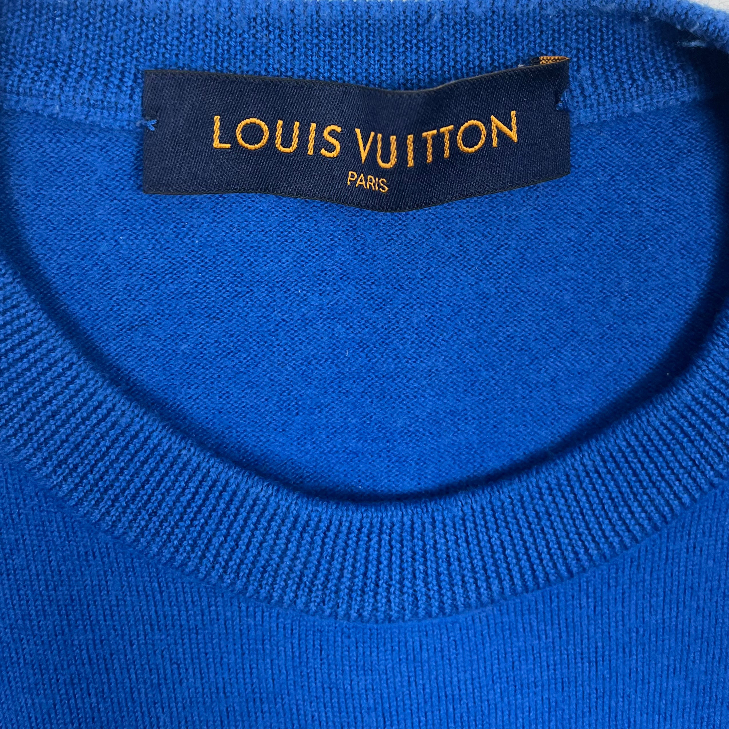 Louis Vuitton Blue Coud Jacquard Knit