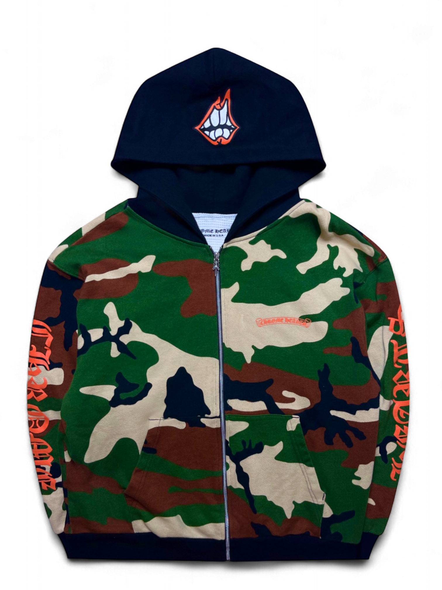 Chrome Hearts Matty Boy Camo Caution Thermal Hoodie