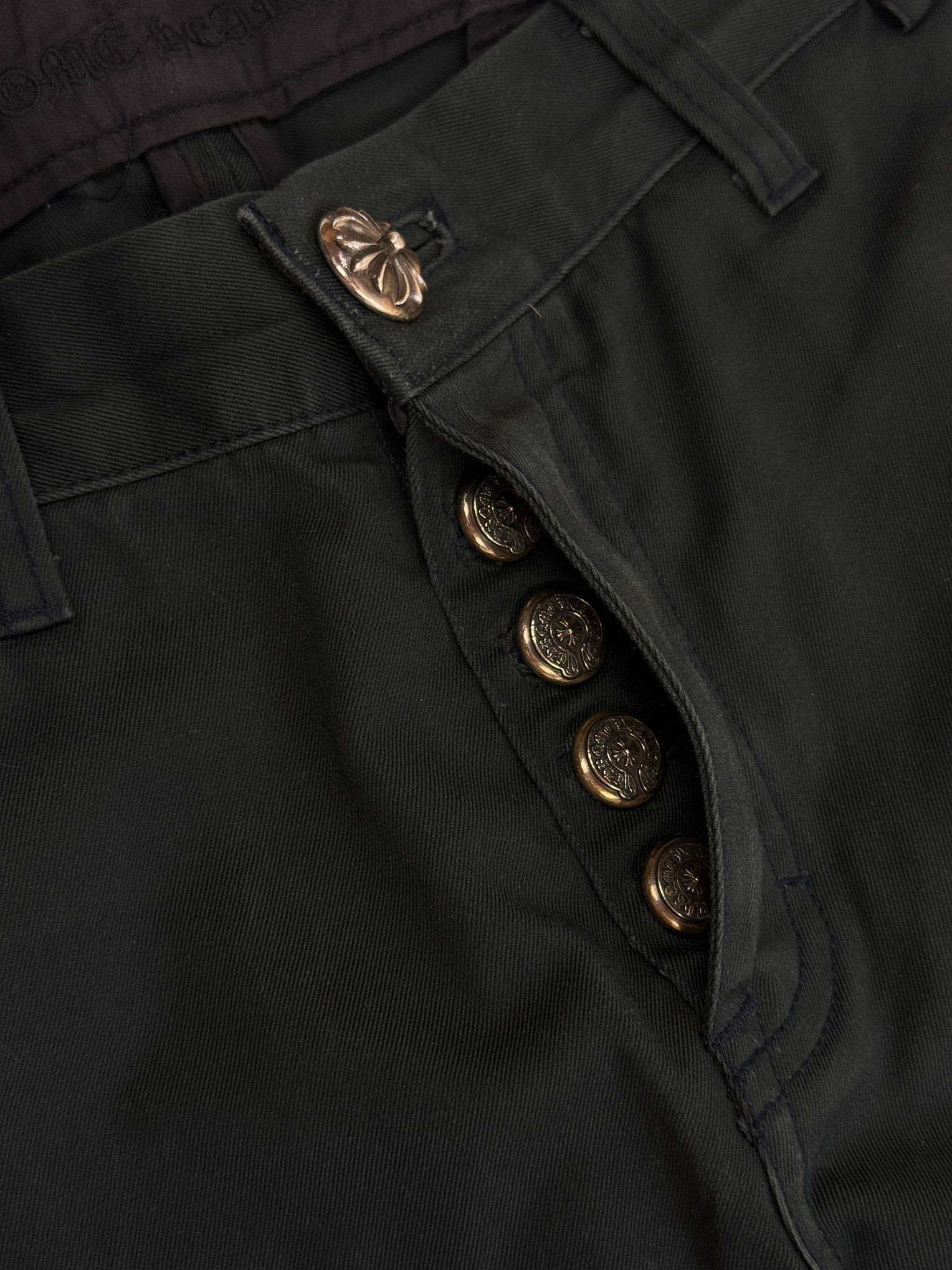 Chrome Hearts Multi Colour Red Blue Cross Patch Chino Pants