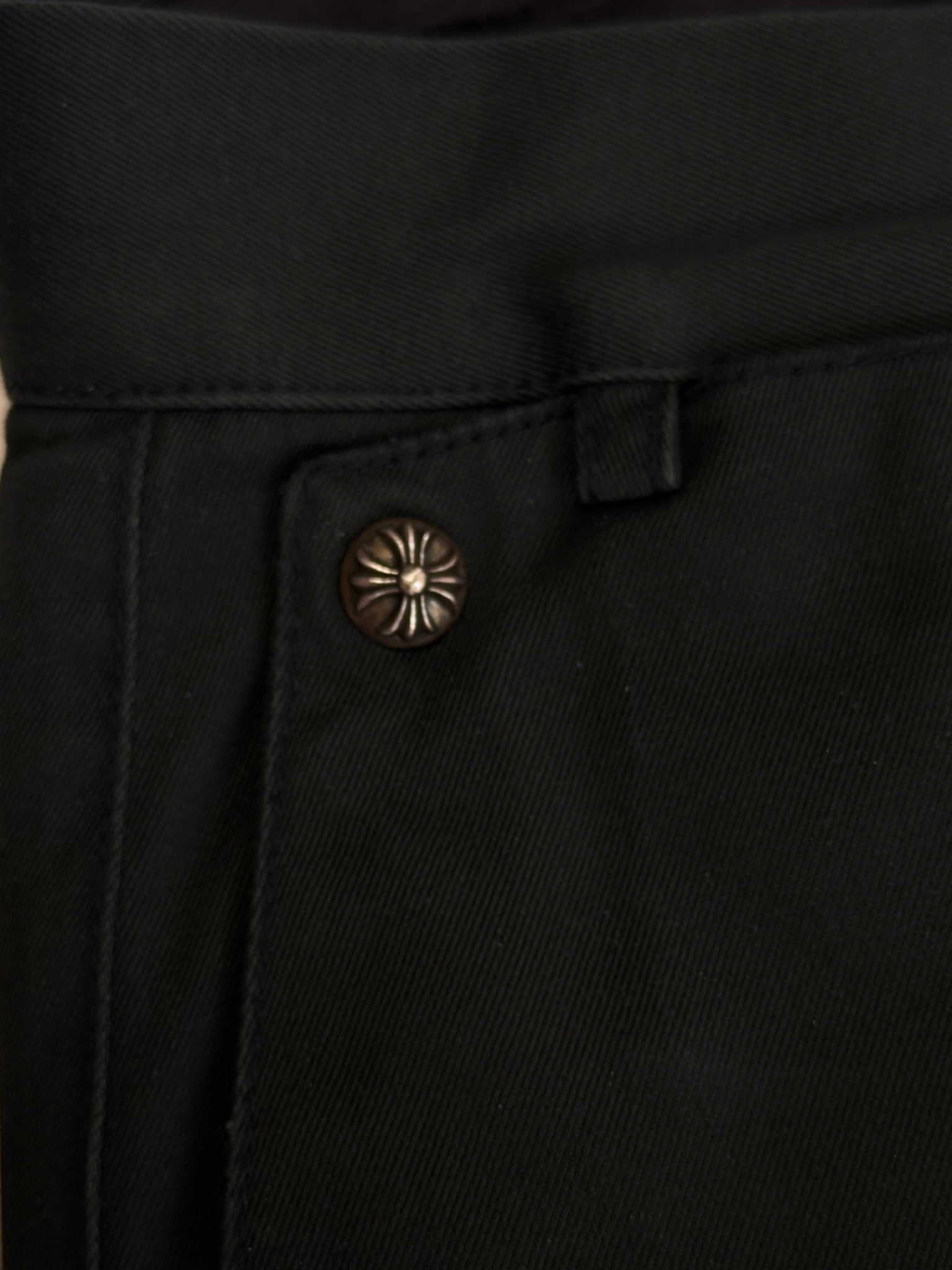 Chrome Hearts Multi Colour Red Blue Cross Patch Chino Pants