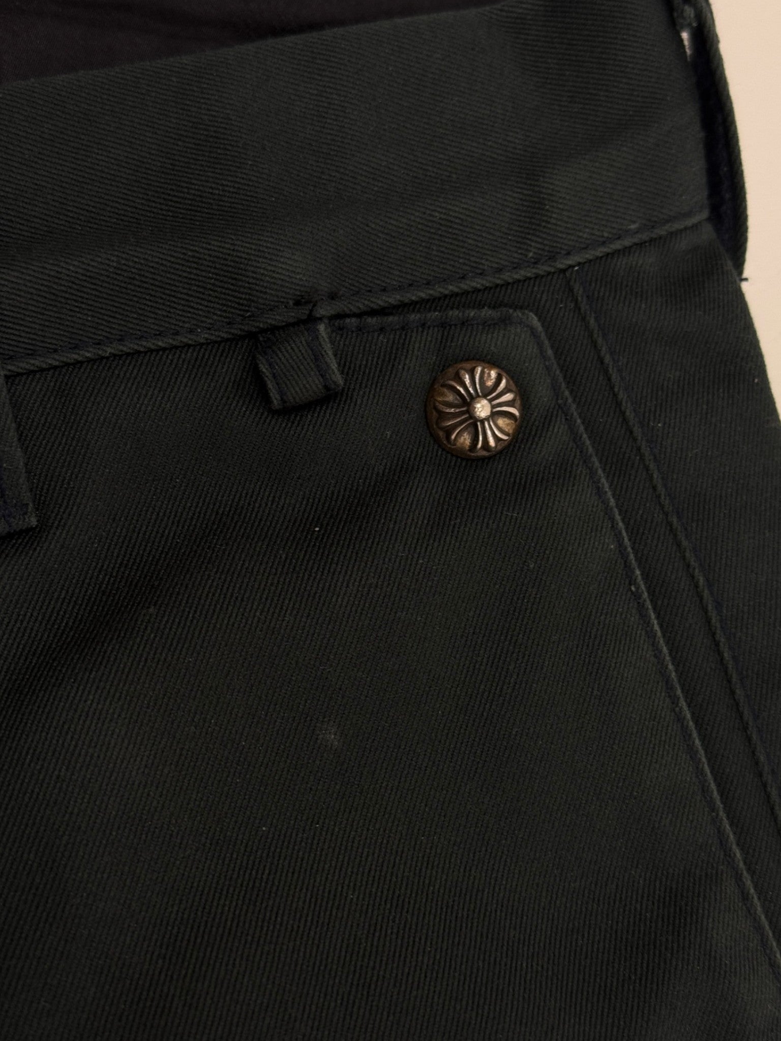 Chrome Hearts Multi Colour Red Blue Cross Patch Chino Pants