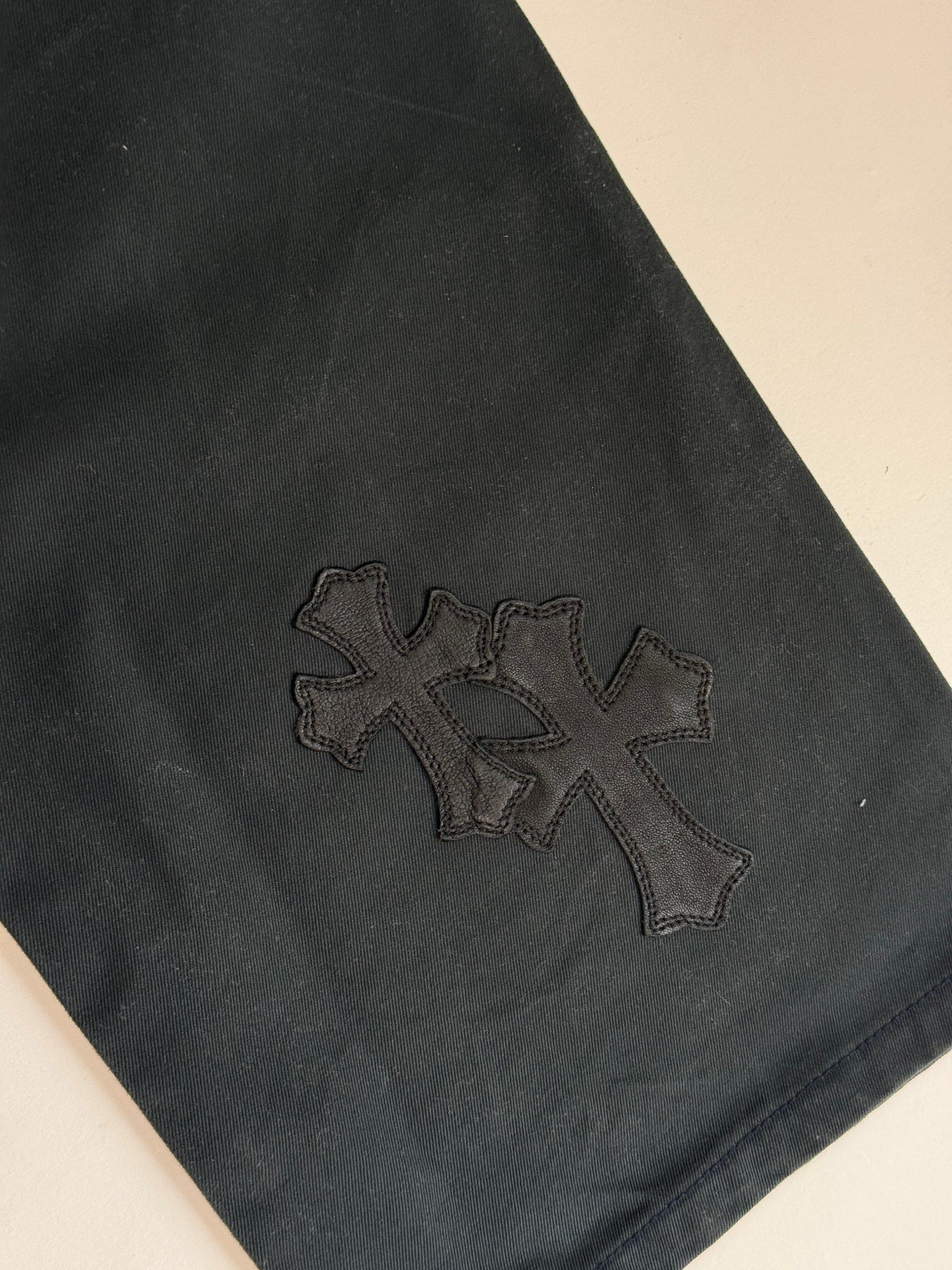 Chrome Hearts Multi Colour Red Blue Cross Patch Chino Pants