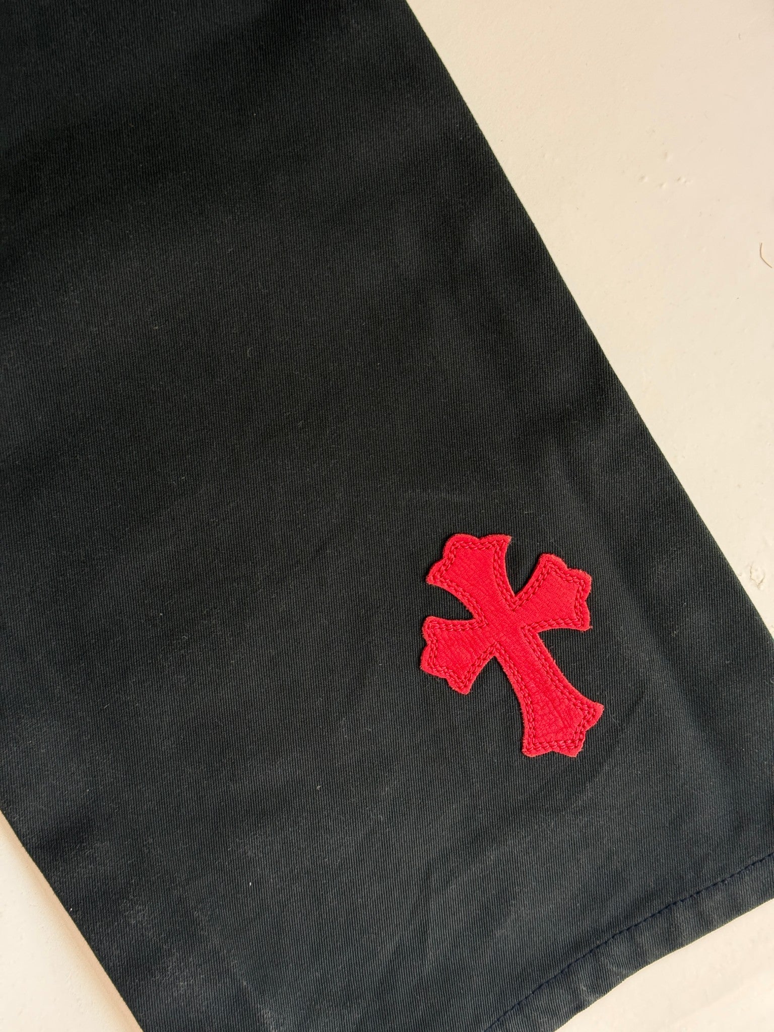 Chrome Hearts Multi Colour Red Blue Cross Patch Chino Pants