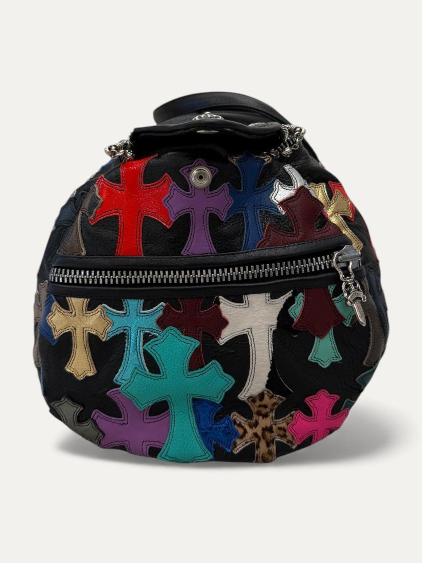 Chrome Hearts Multi Colour Cemetery Cross Patch Leather Duffle