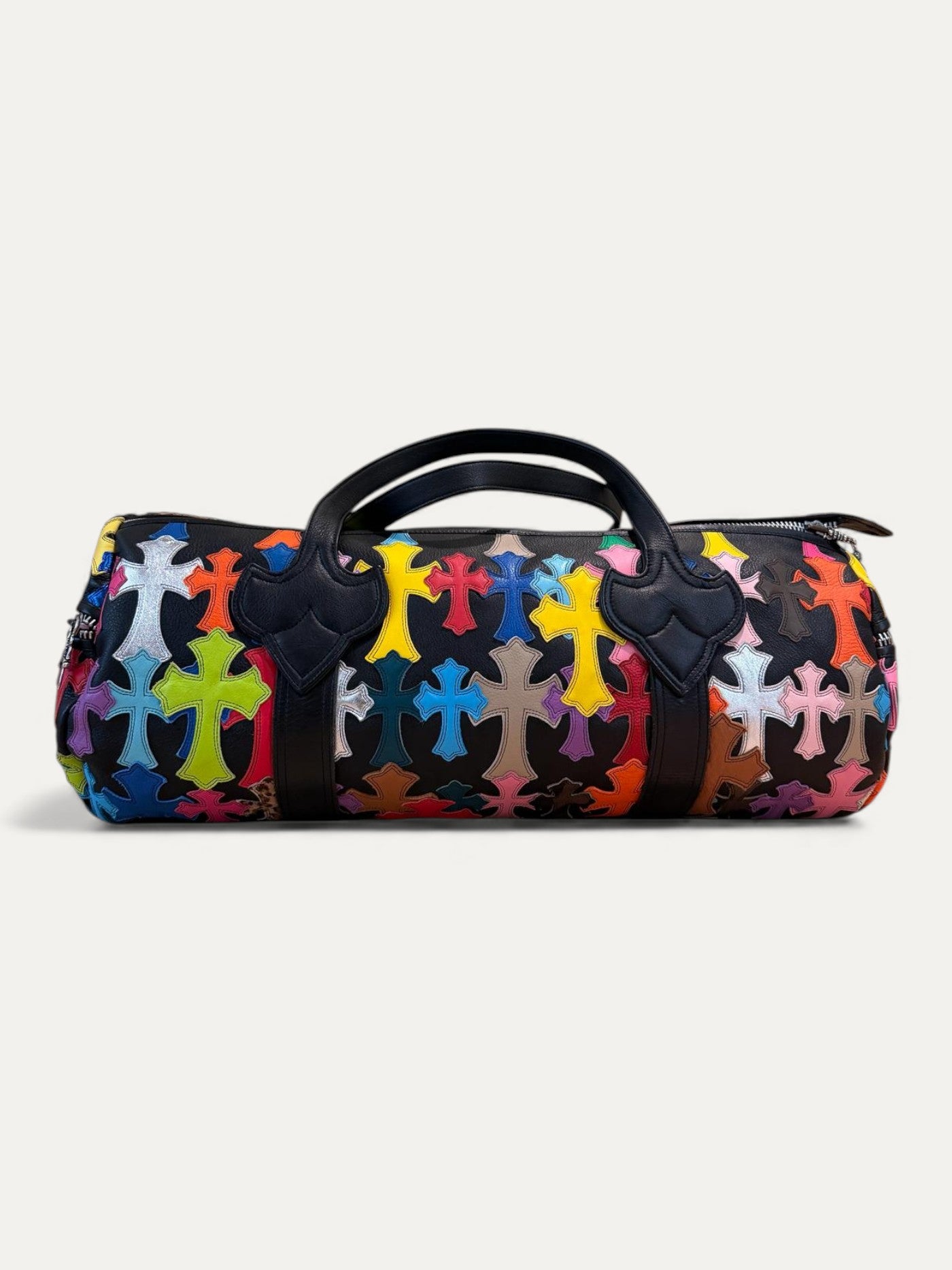 Chrome Hearts Multi Colour Cemetery Cross Patch Leather Duffle