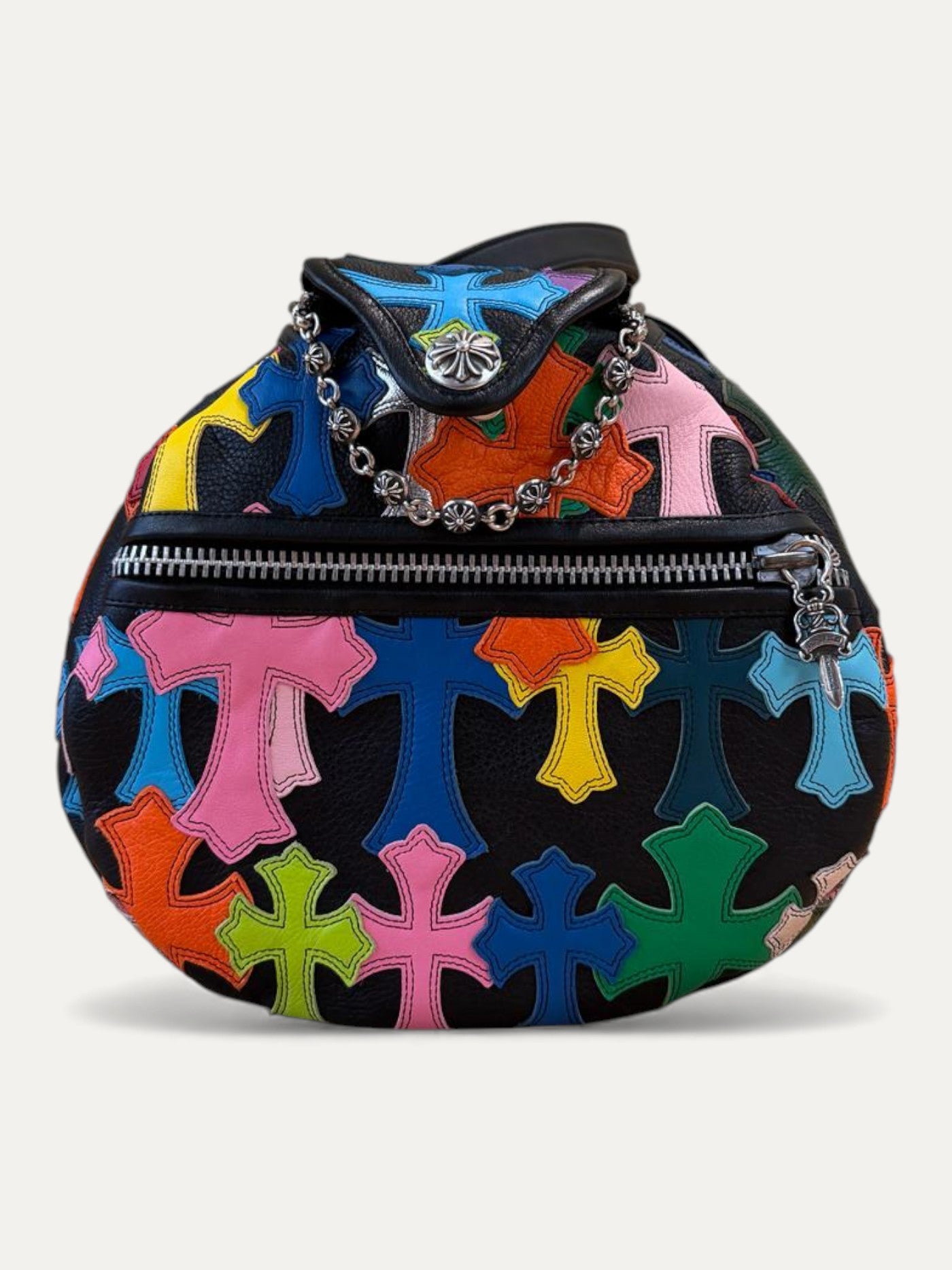 Chrome Hearts Multi Colour Cemetery Cross Patch Leather Duffle