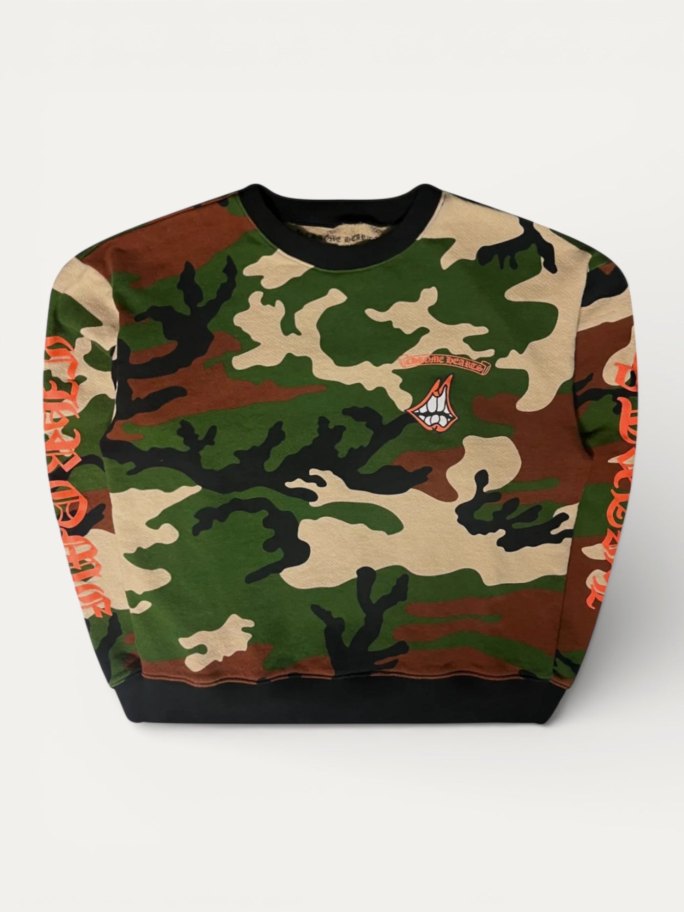 Chrome Hearts Matty Boy Camo Caution Crewneck