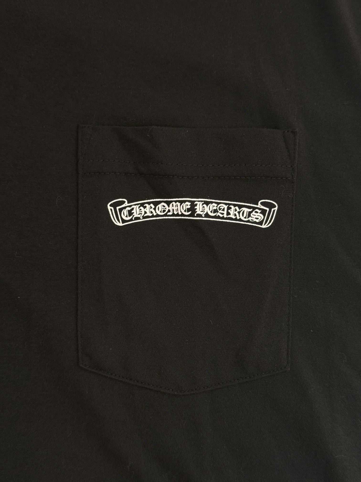 Chrome Hearts Black Scroll Logo Longsleeve
