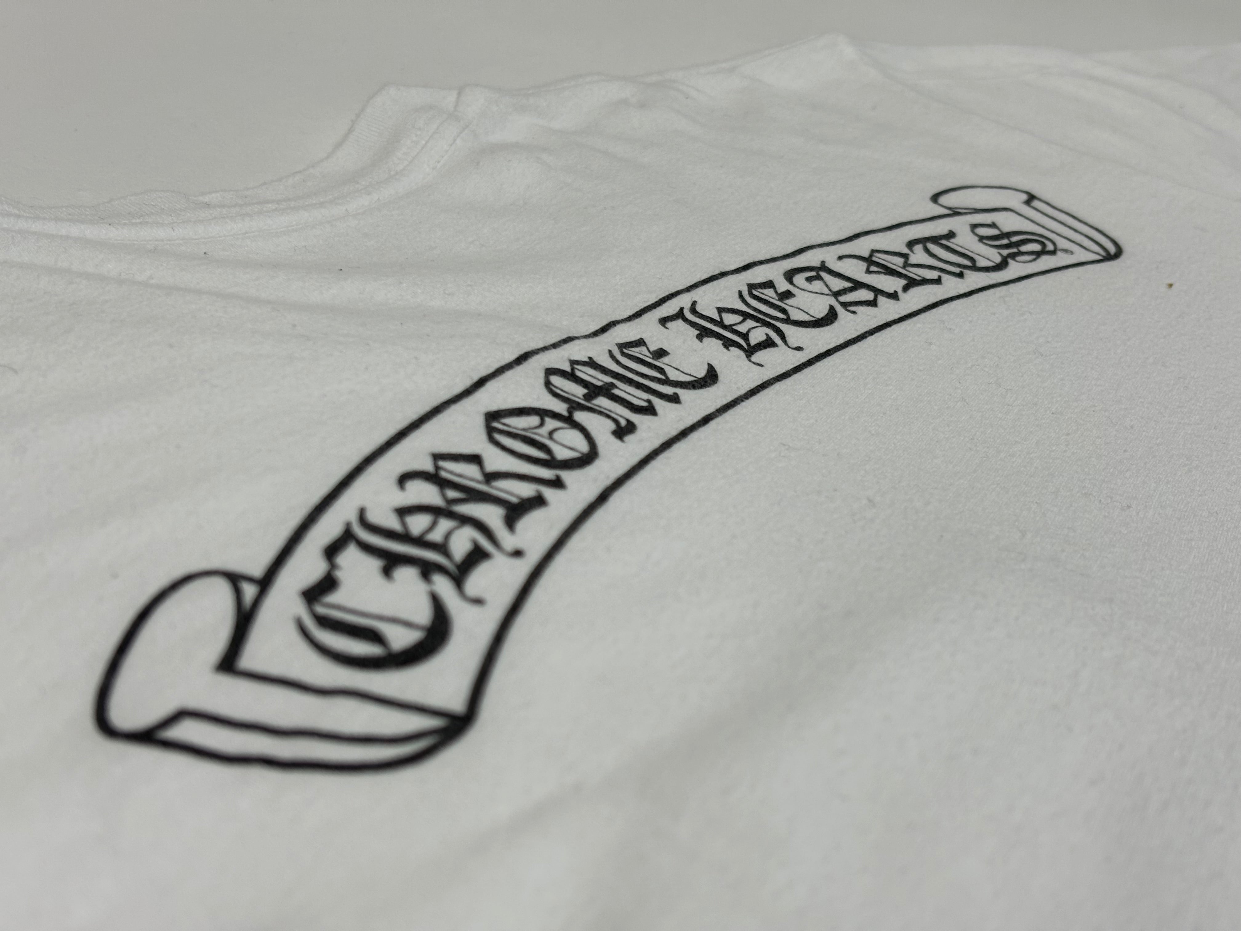 Chrome Hearts White Spellout Logo Tee