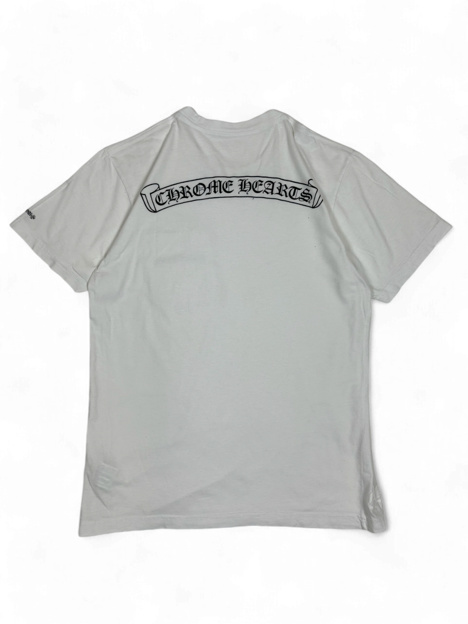 Chrome Hearts White Spellout Logo Tee