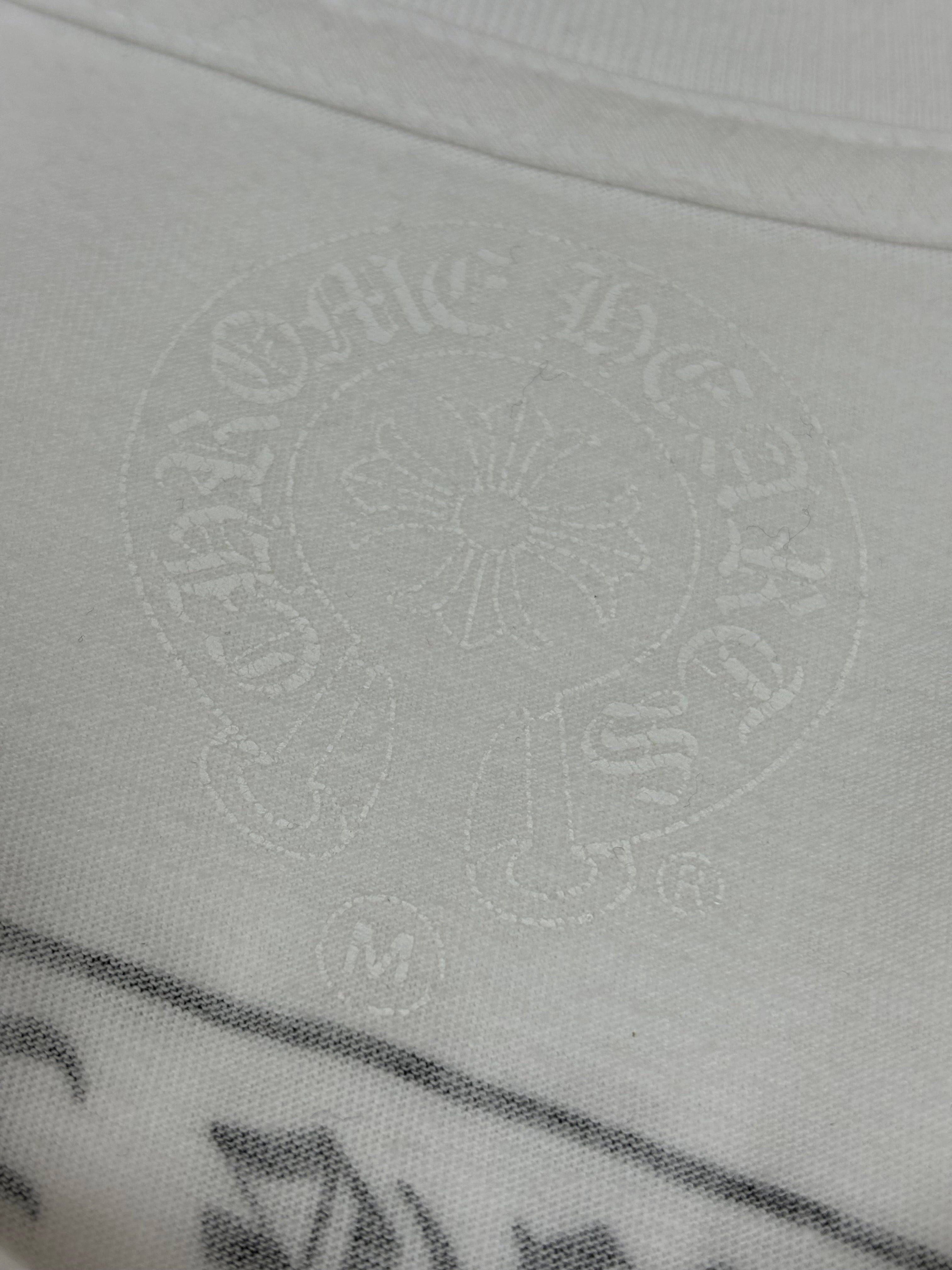 Chrome Hearts White Spellout Logo Tee