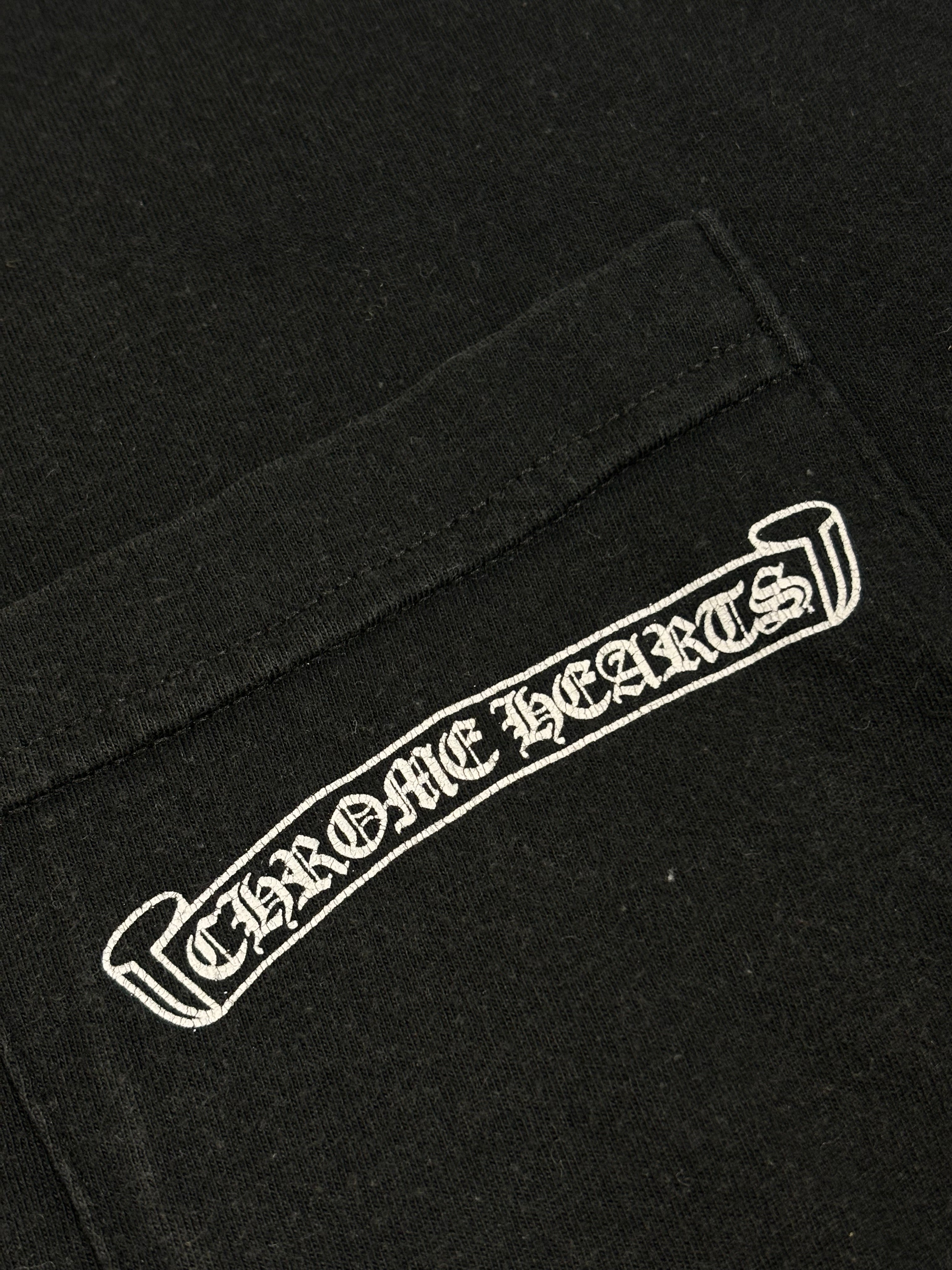 Chrome Hearts Black Cemetery Cross Logo Tee