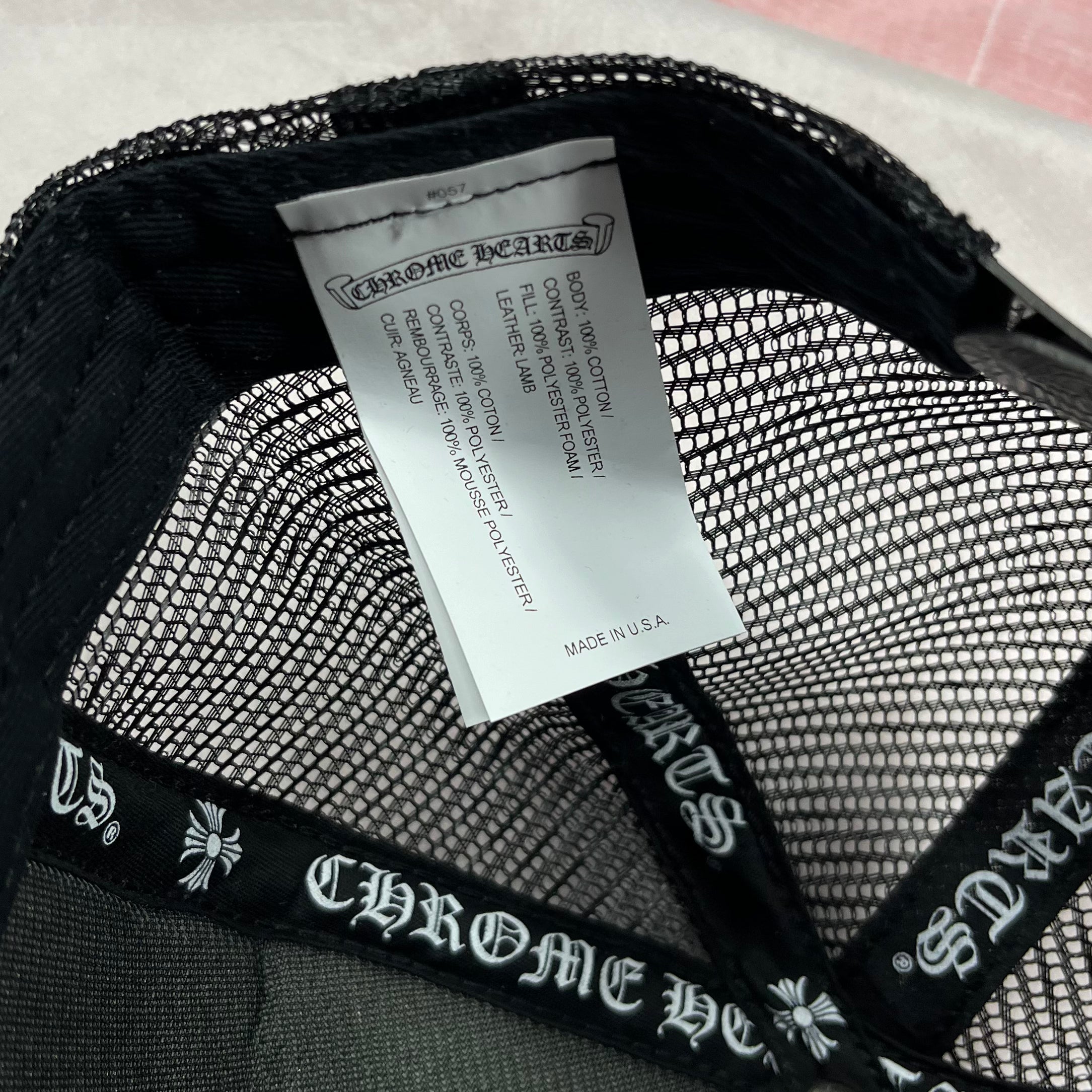 Chrome Hearts Black Cemetery Trucker Cap