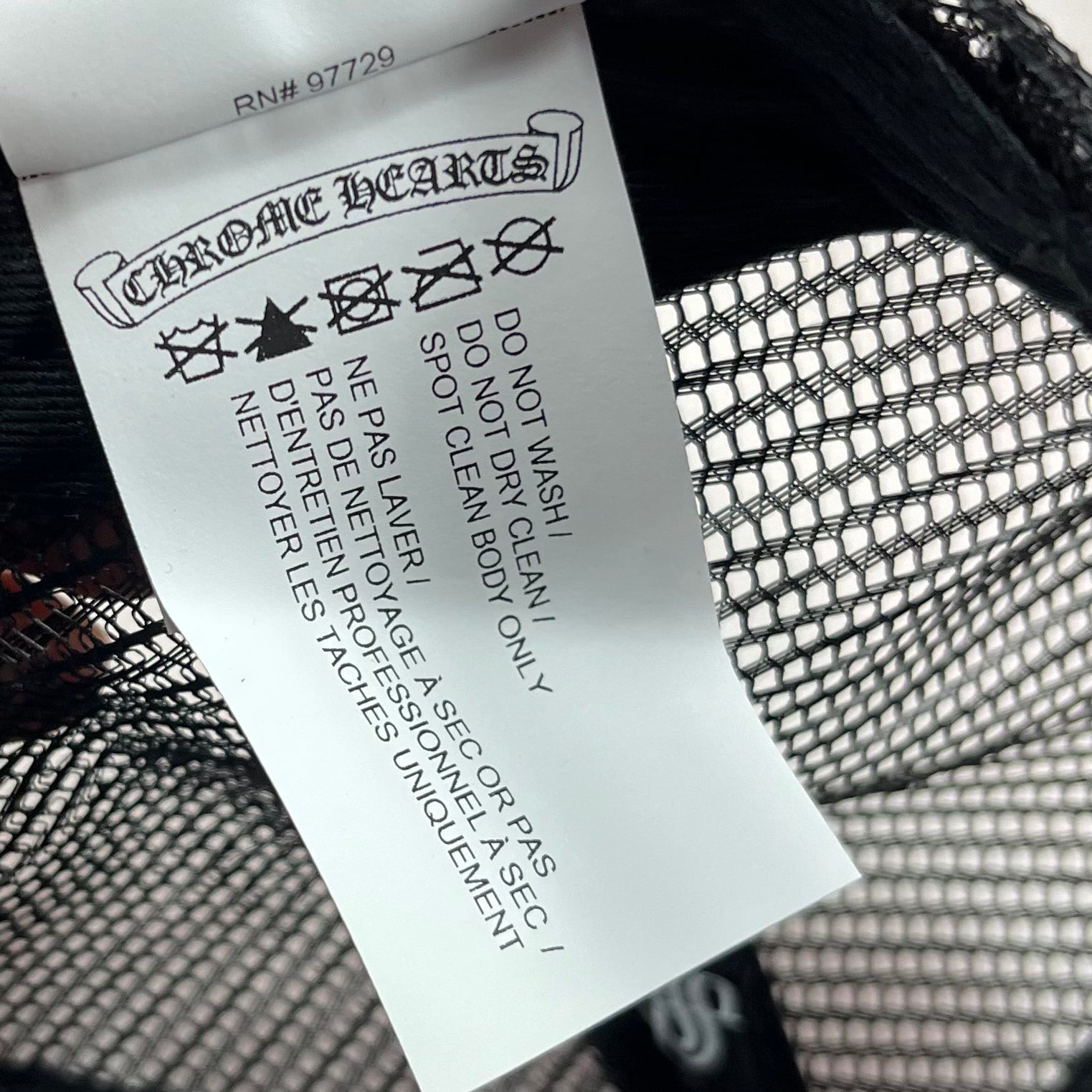 Chrome Hearts Black Cemetery Trucker Cap