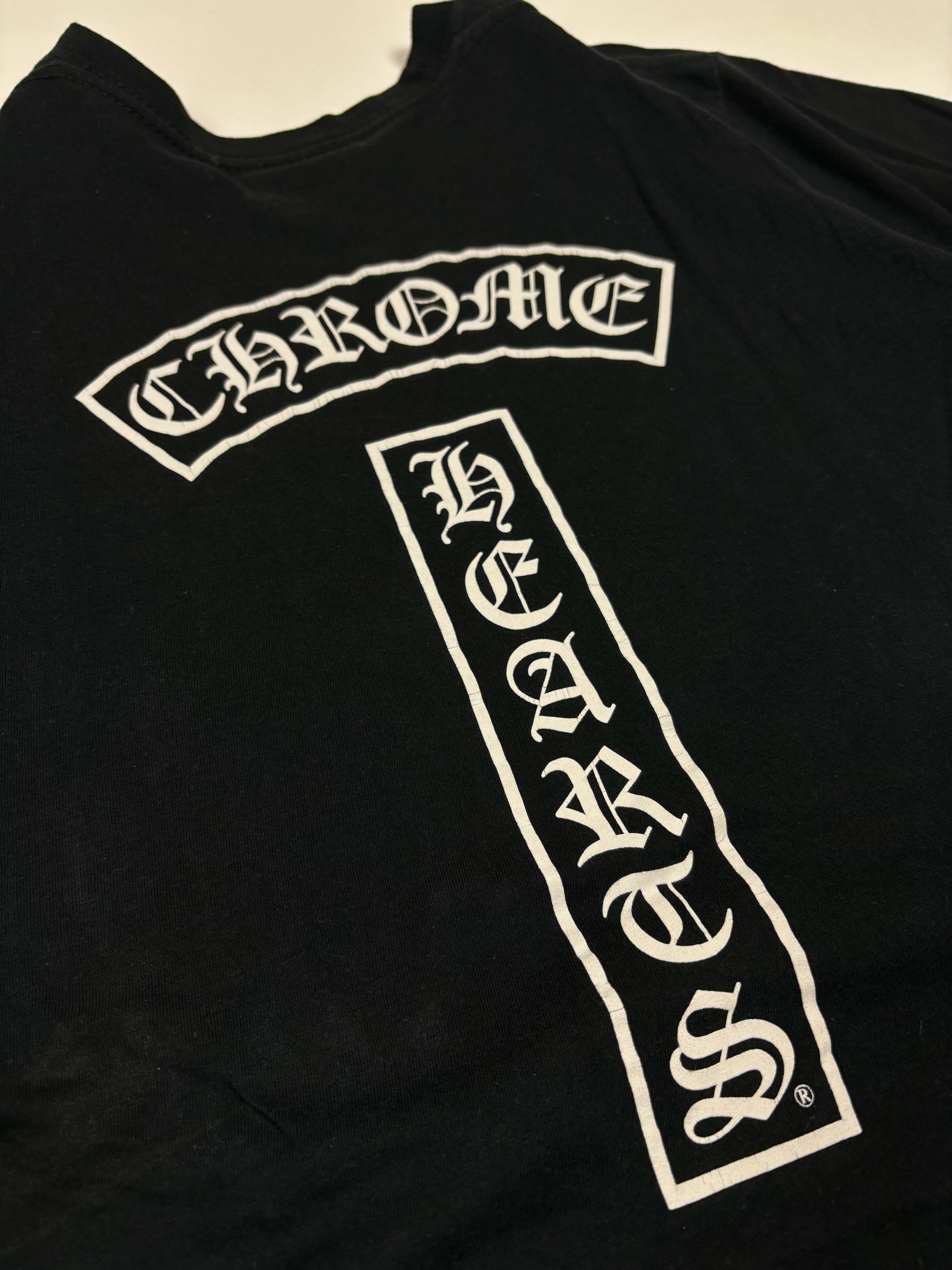 Chrome Hearts Black Vertical Logo Tee