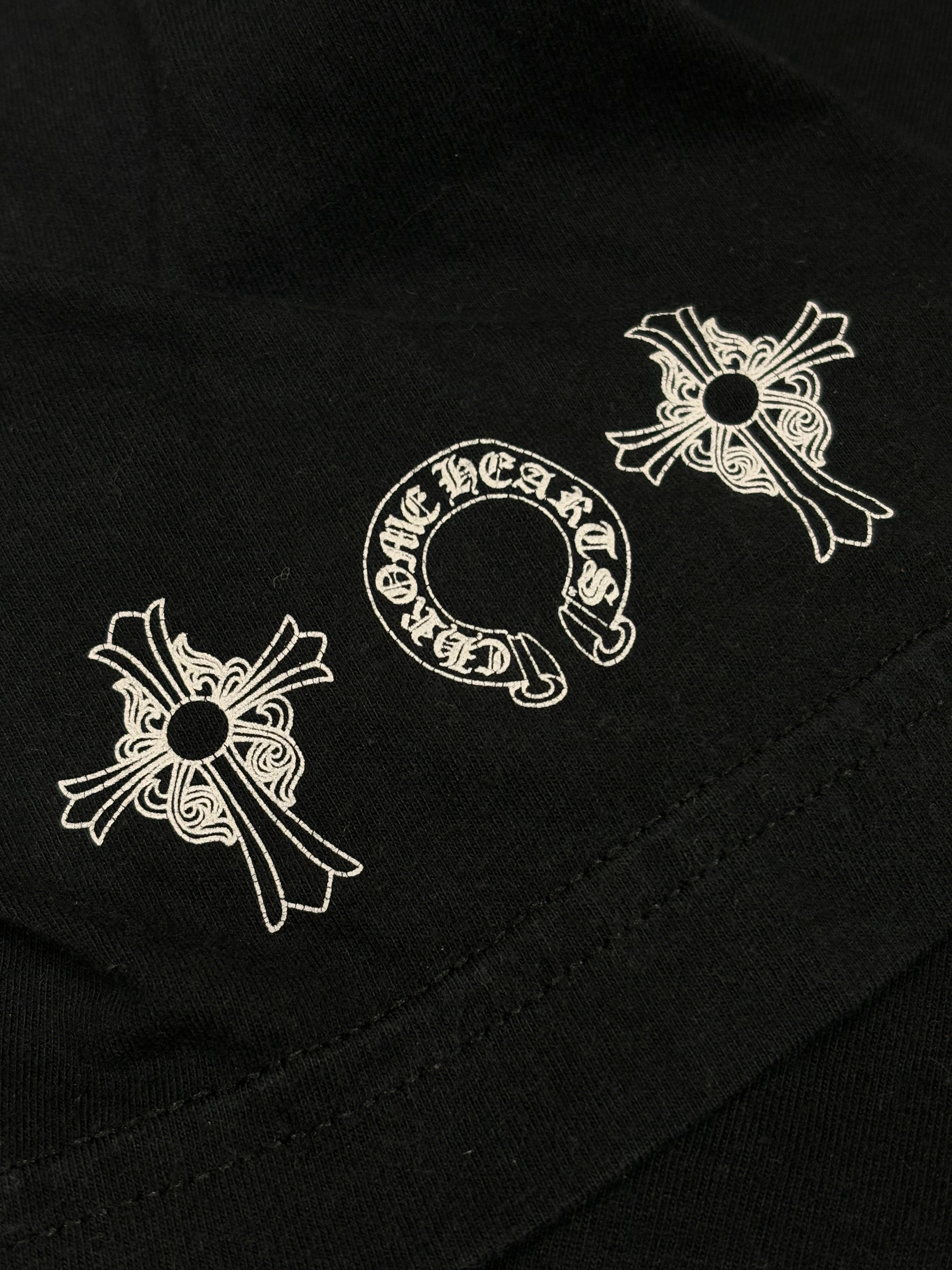 Chrome Hearts Black Vertical Logo Tee