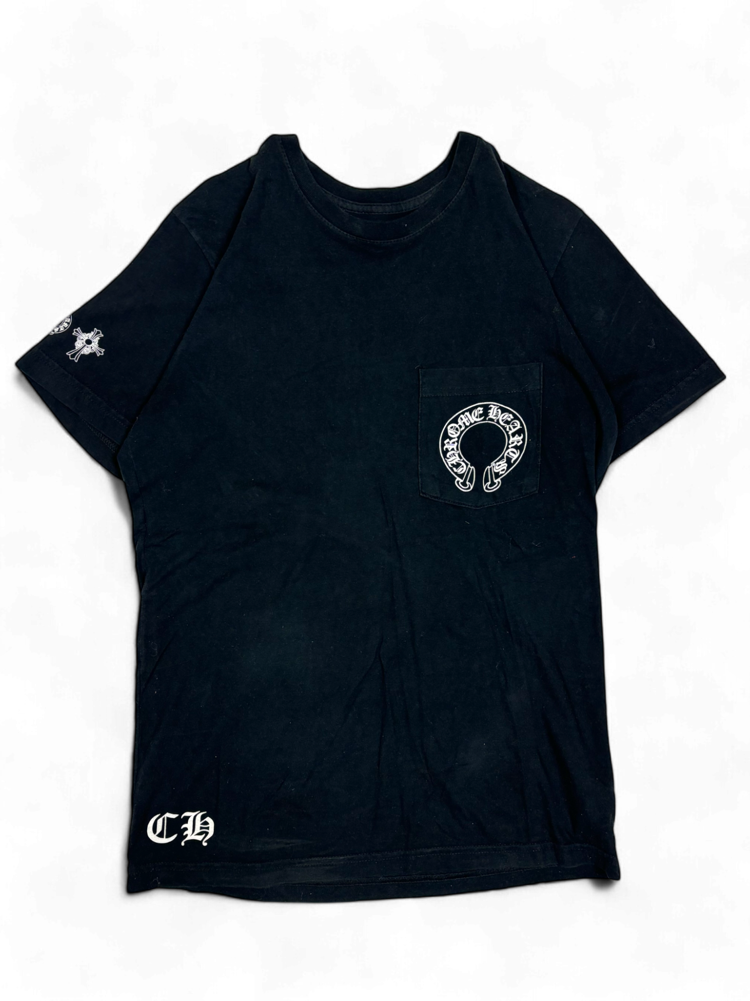 Chrome Hearts Black Vertical Logo Tee